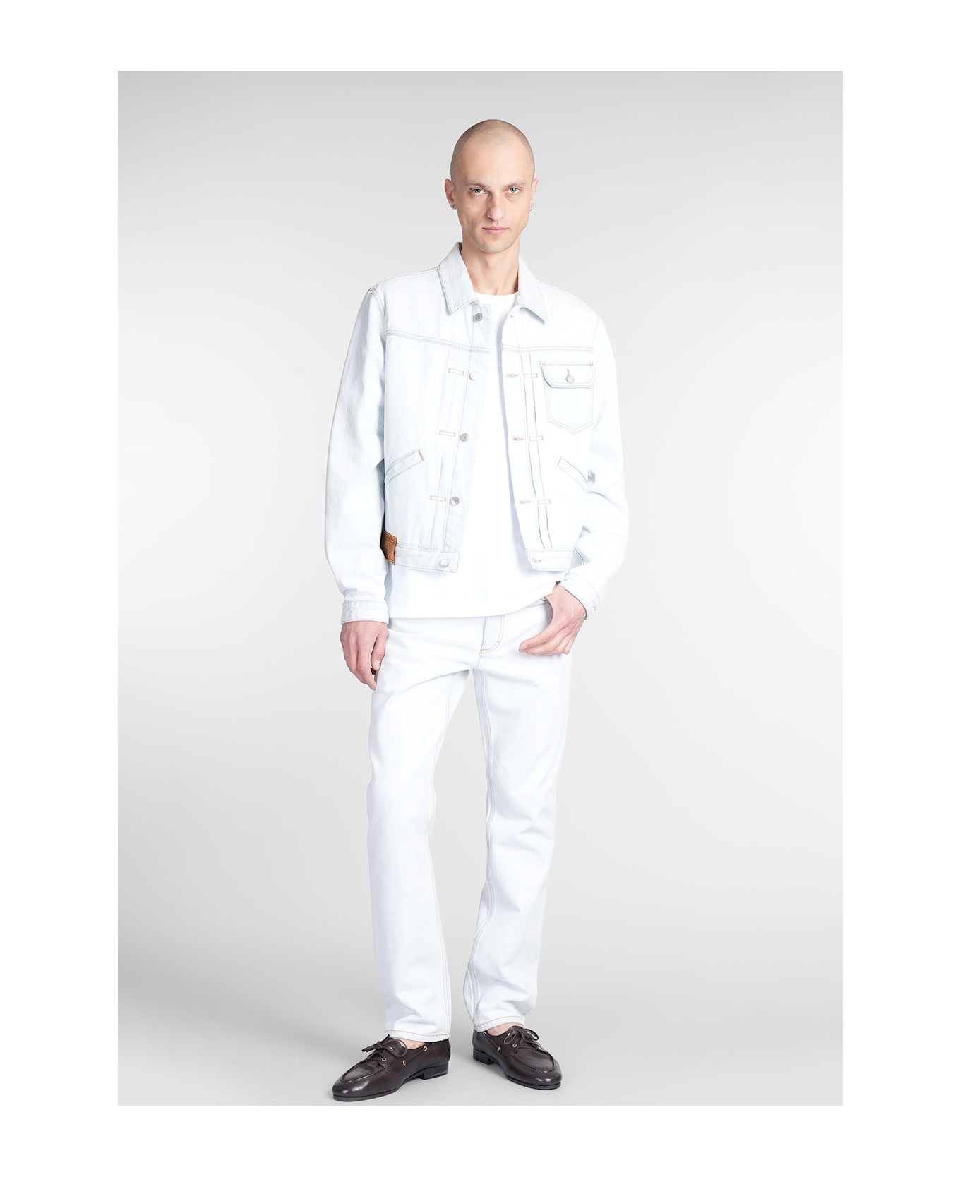 Bally Denim Jackets In Cyan Cotton - cyan