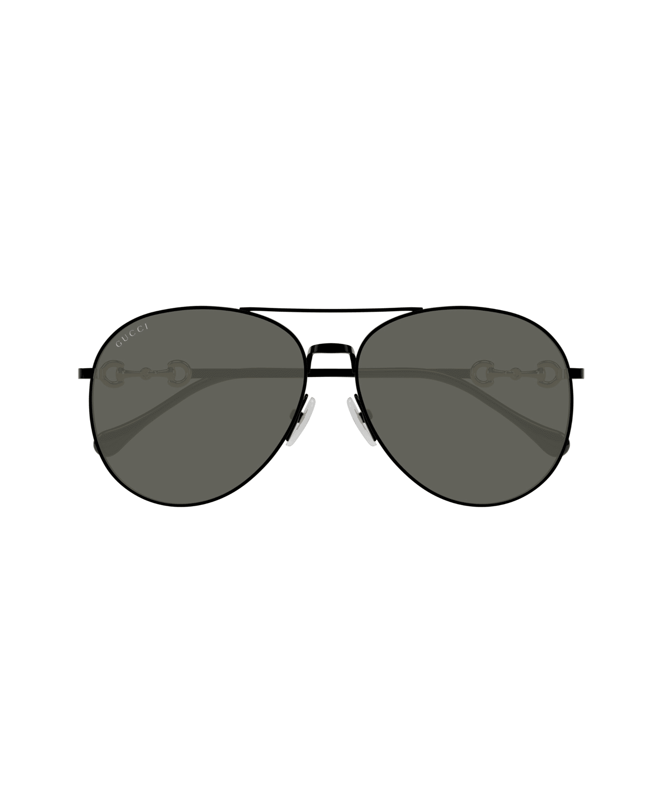 Gucci Eyewear Gucci Gg1698s Linea Horsebit 001 Black Grey Sunglasses - Nero