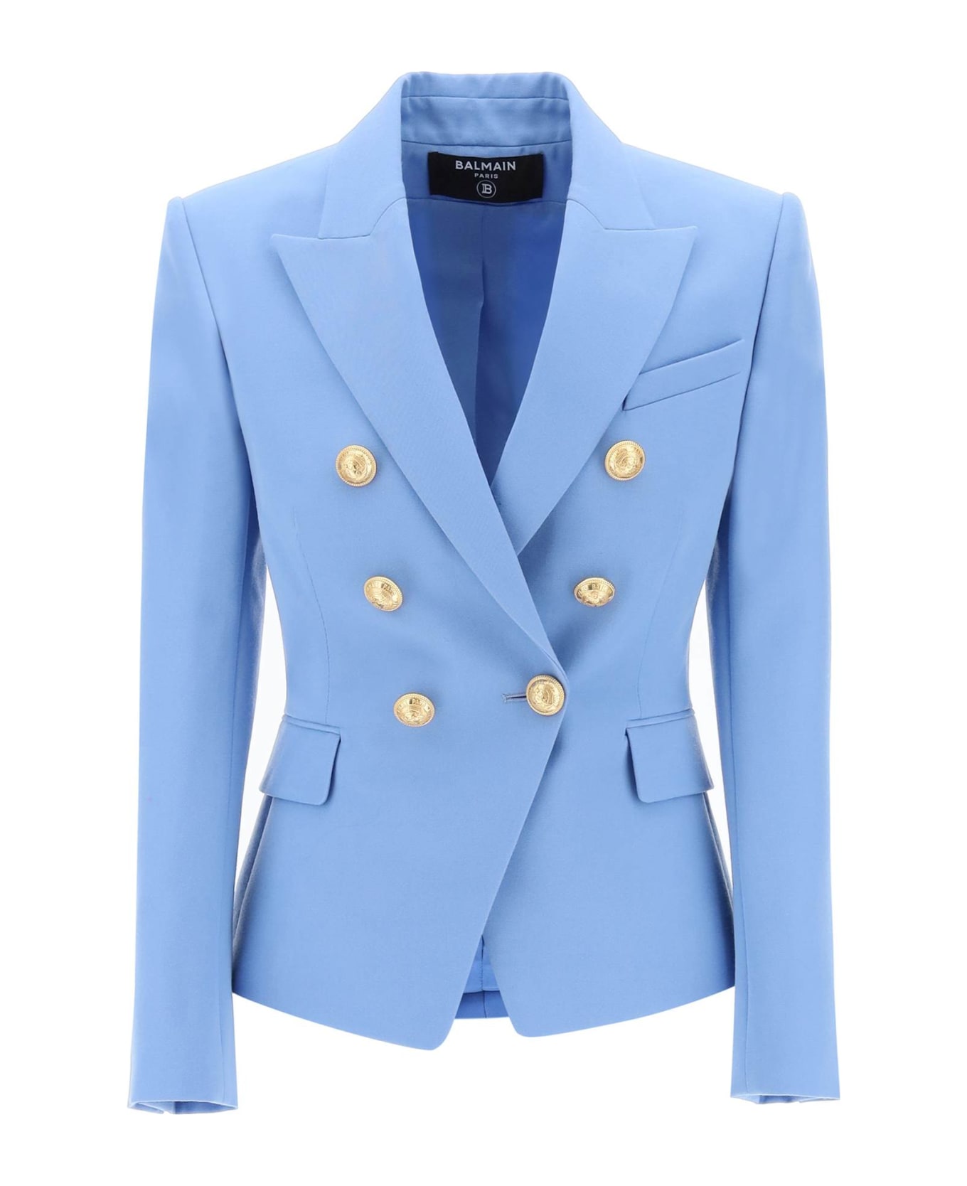 Balmain Double-breasted Jacket - BLEU CIEL (Light blue)