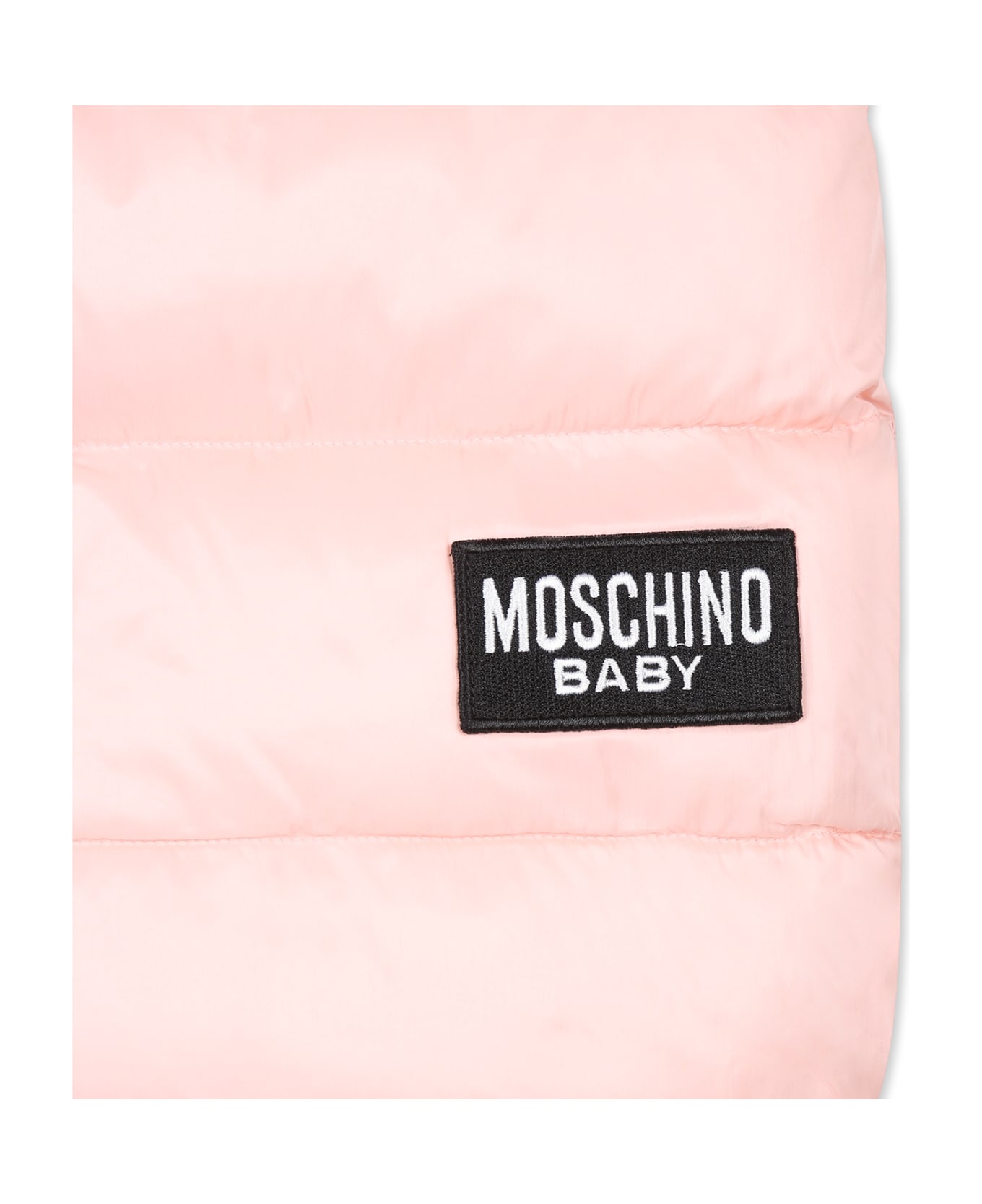 Moschino Pink Sleeping Bag For Baby Girl With Logo Patch - Pink