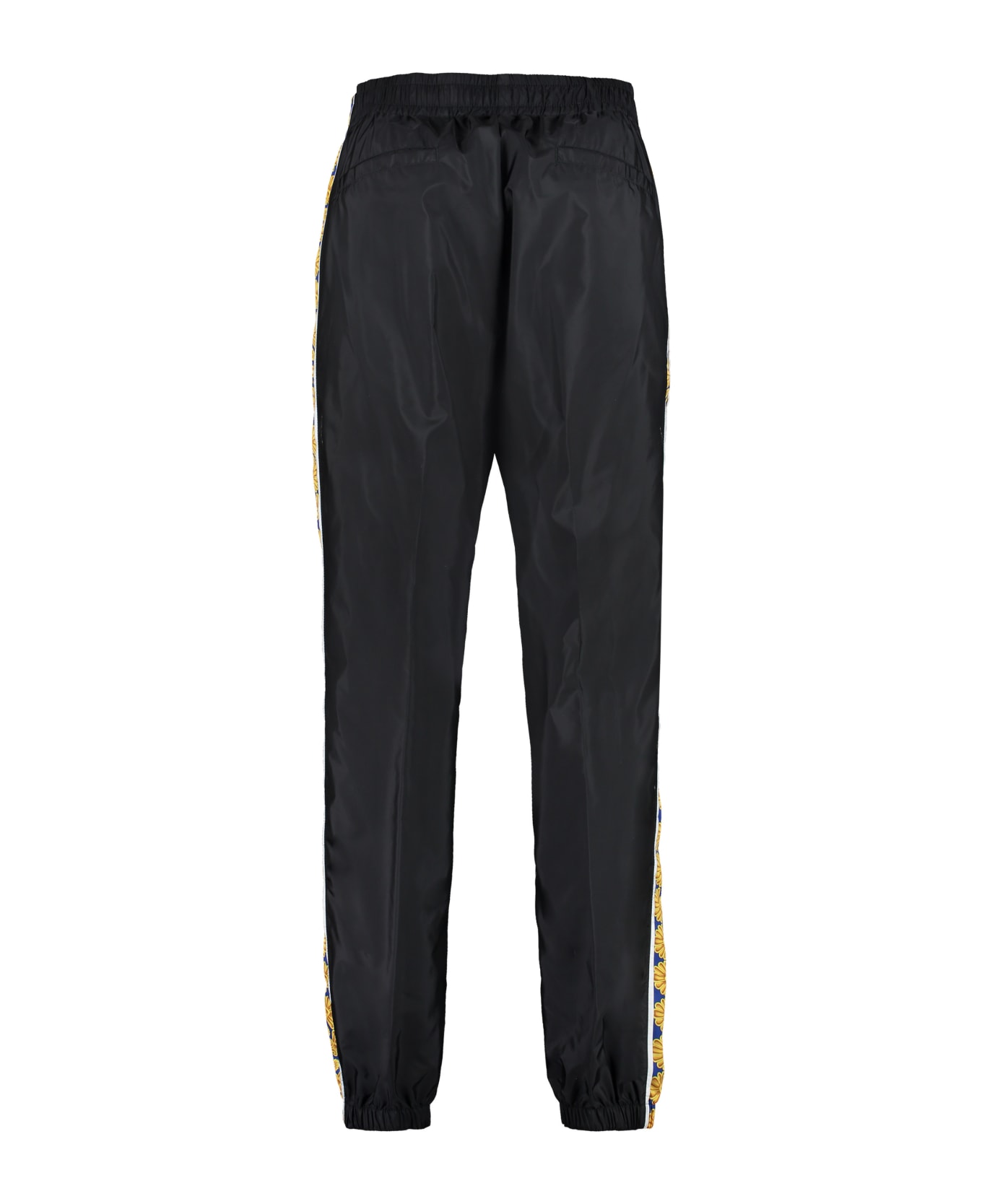 Versace Track-pants With Contrasting Side Stripes - black
