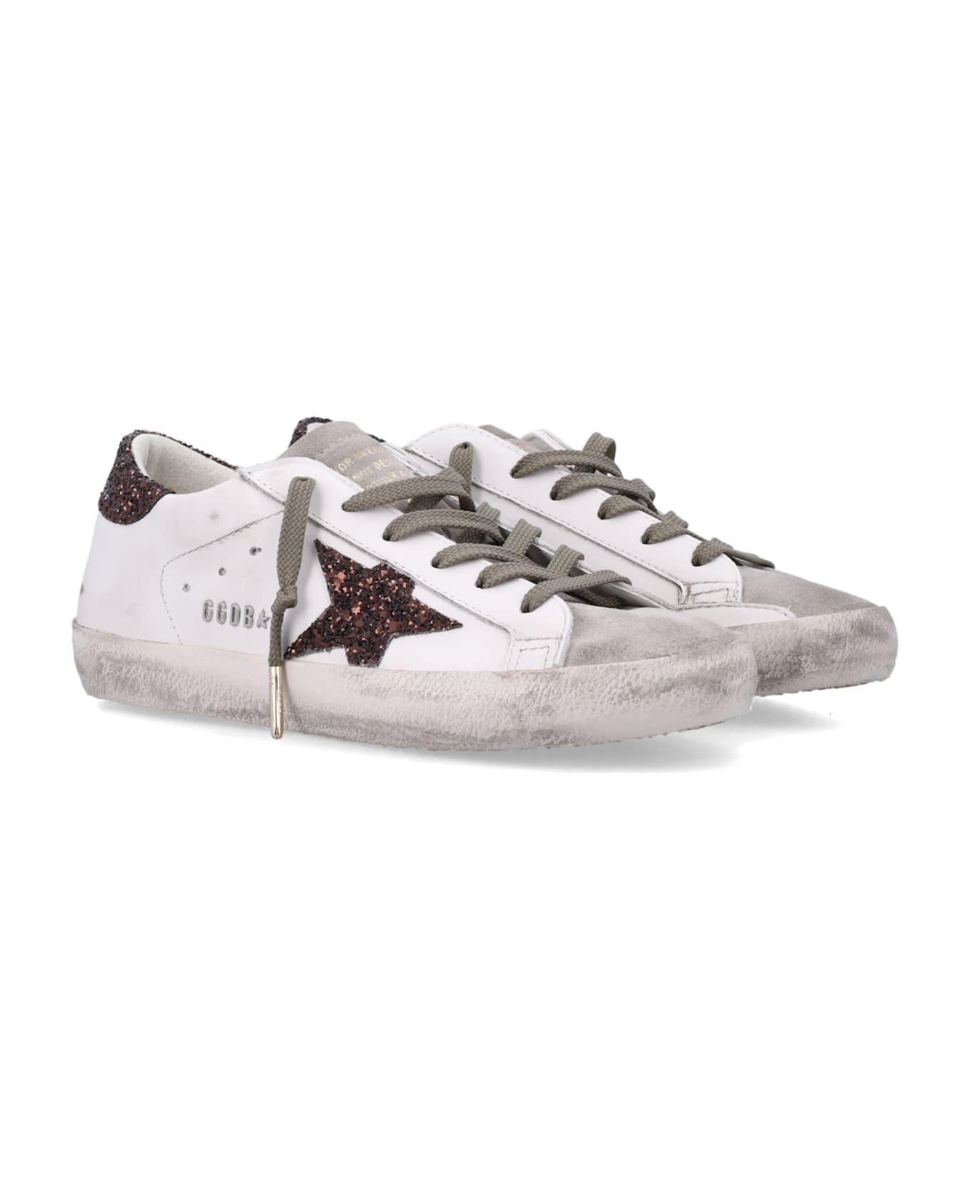 Golden Goose Superstar Leo Glitter - MILK + BROWN GLITTER