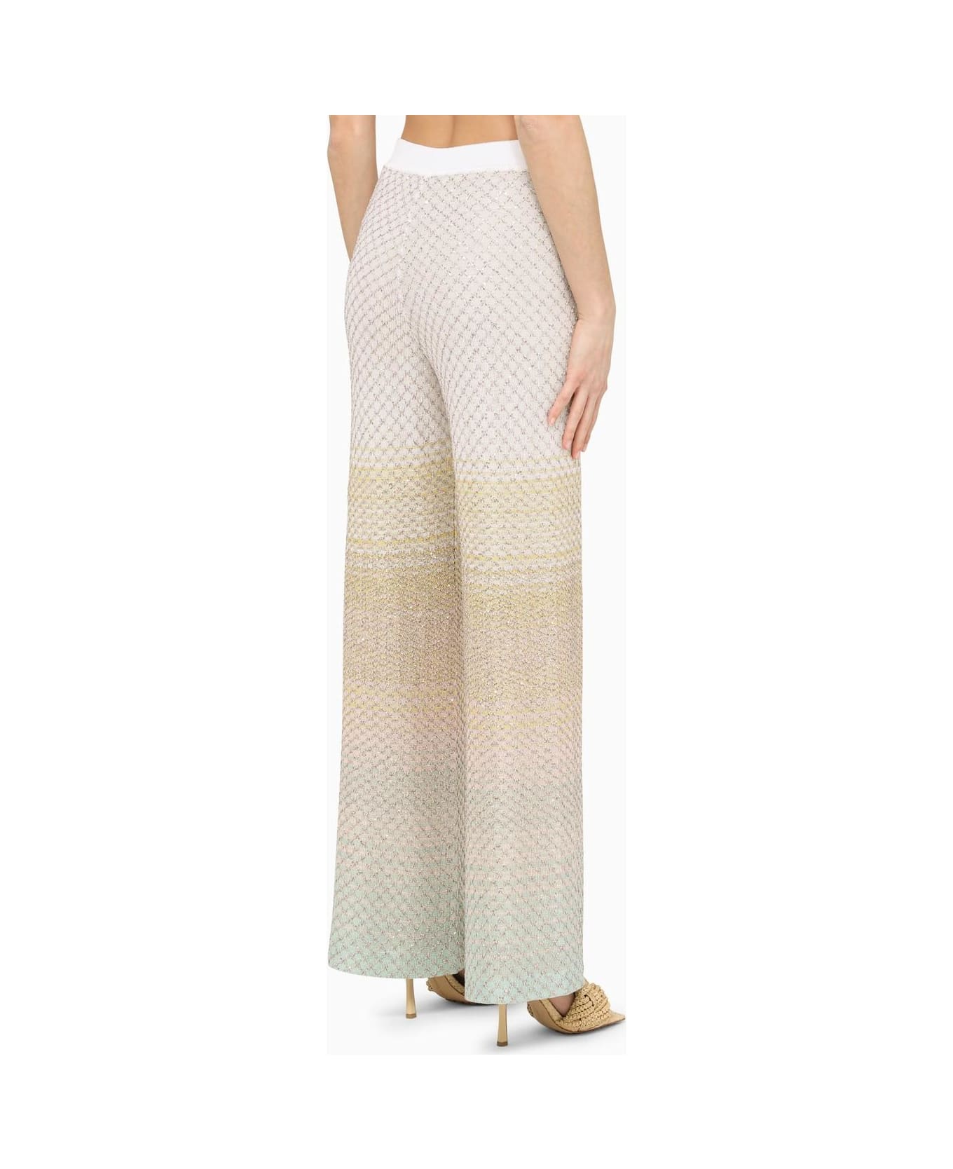 Missoni Multicoloured Shaded Trousers - WHITE/PURPLE