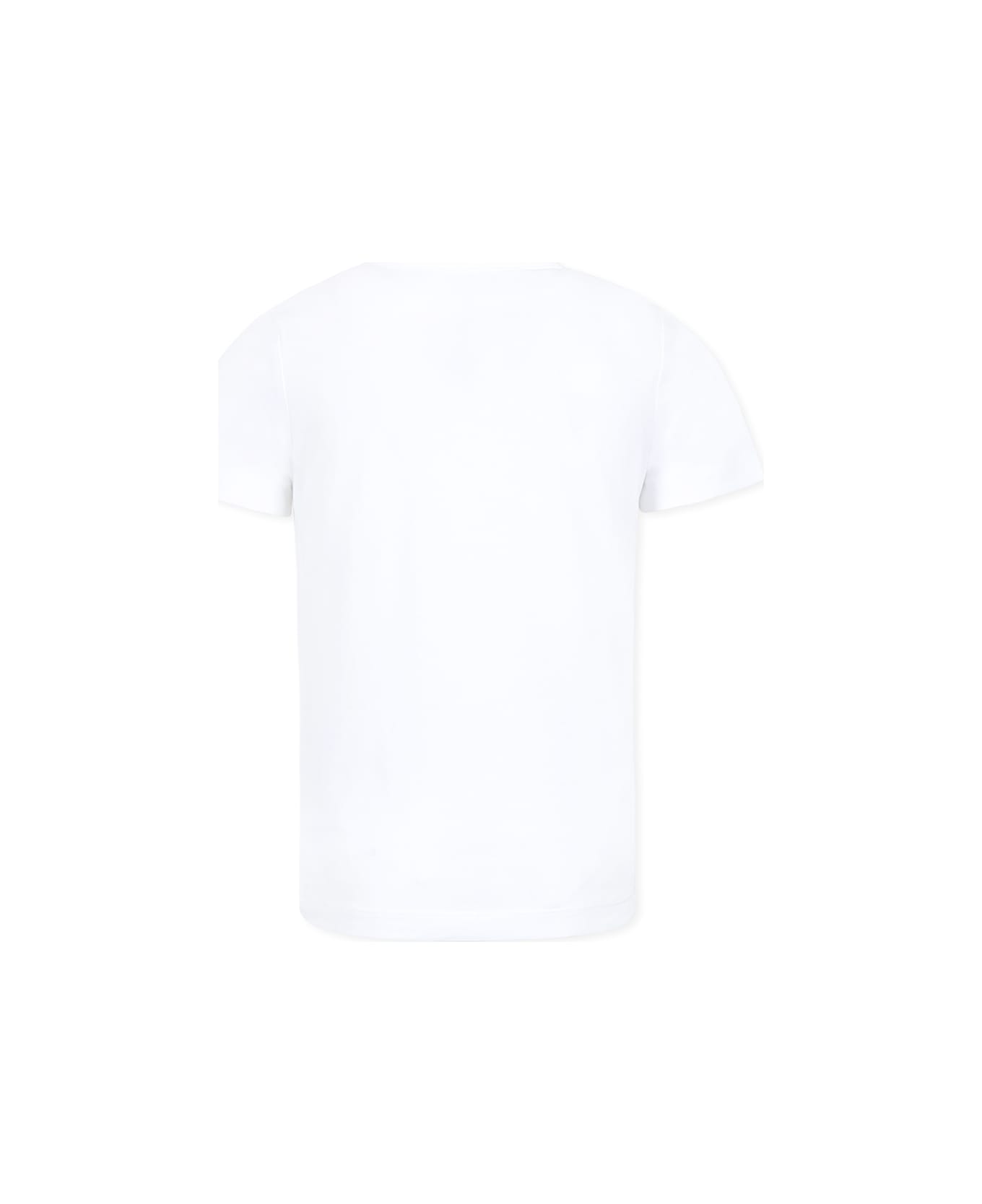 Calvin Klein White T-shirt For Boy With Logo - White