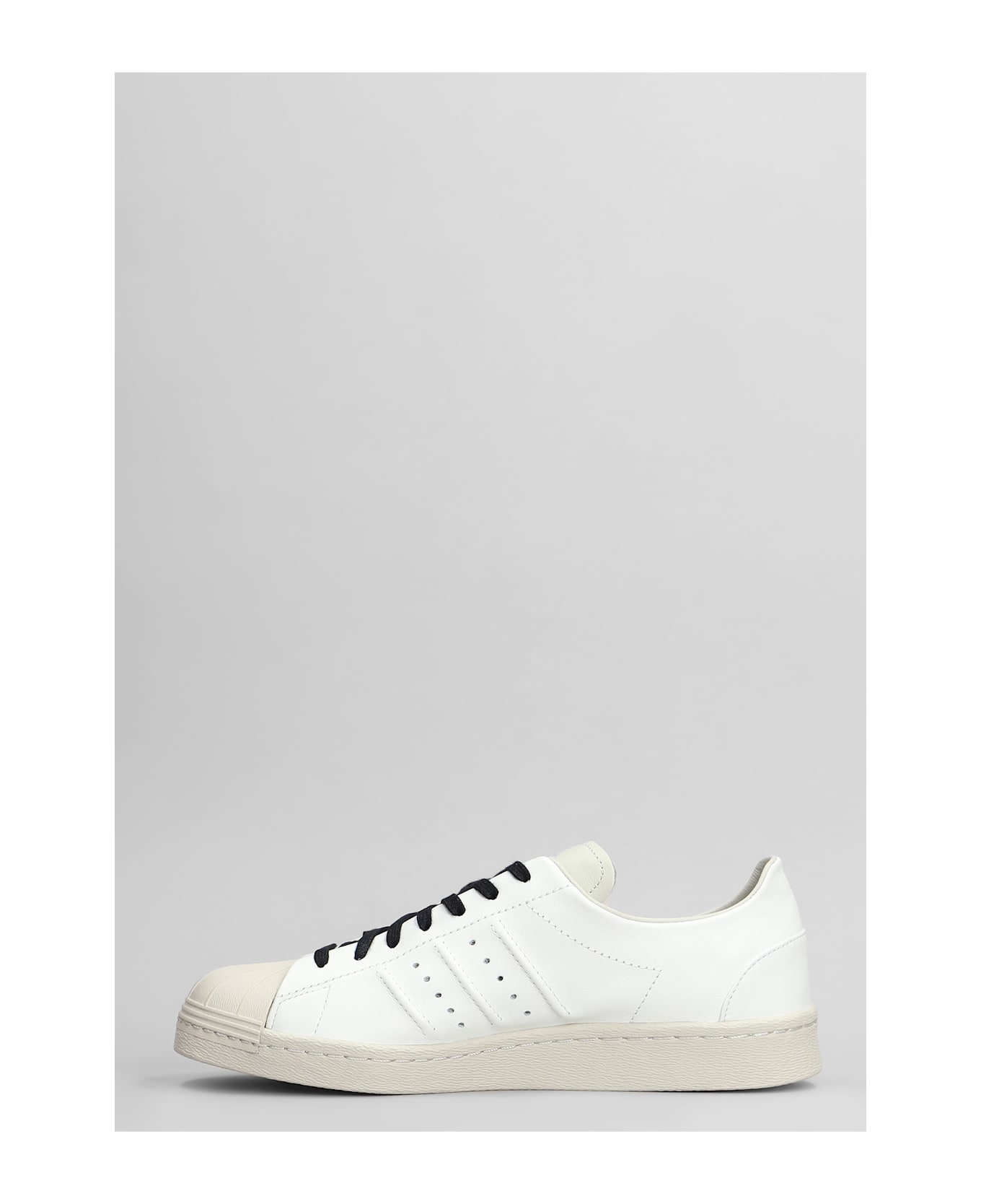 Y-3 Superstar Sneakers In White Leather - white