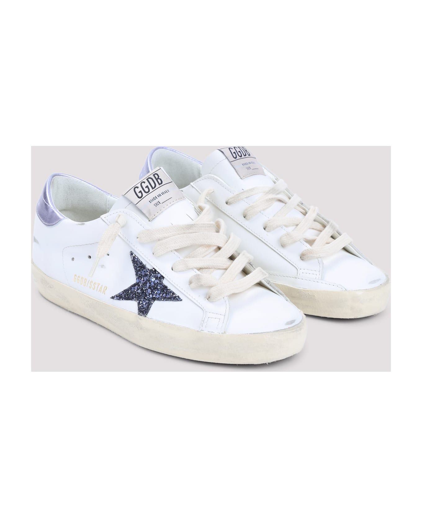 Golden Goose Superstar Sneakers - White Black Glicine