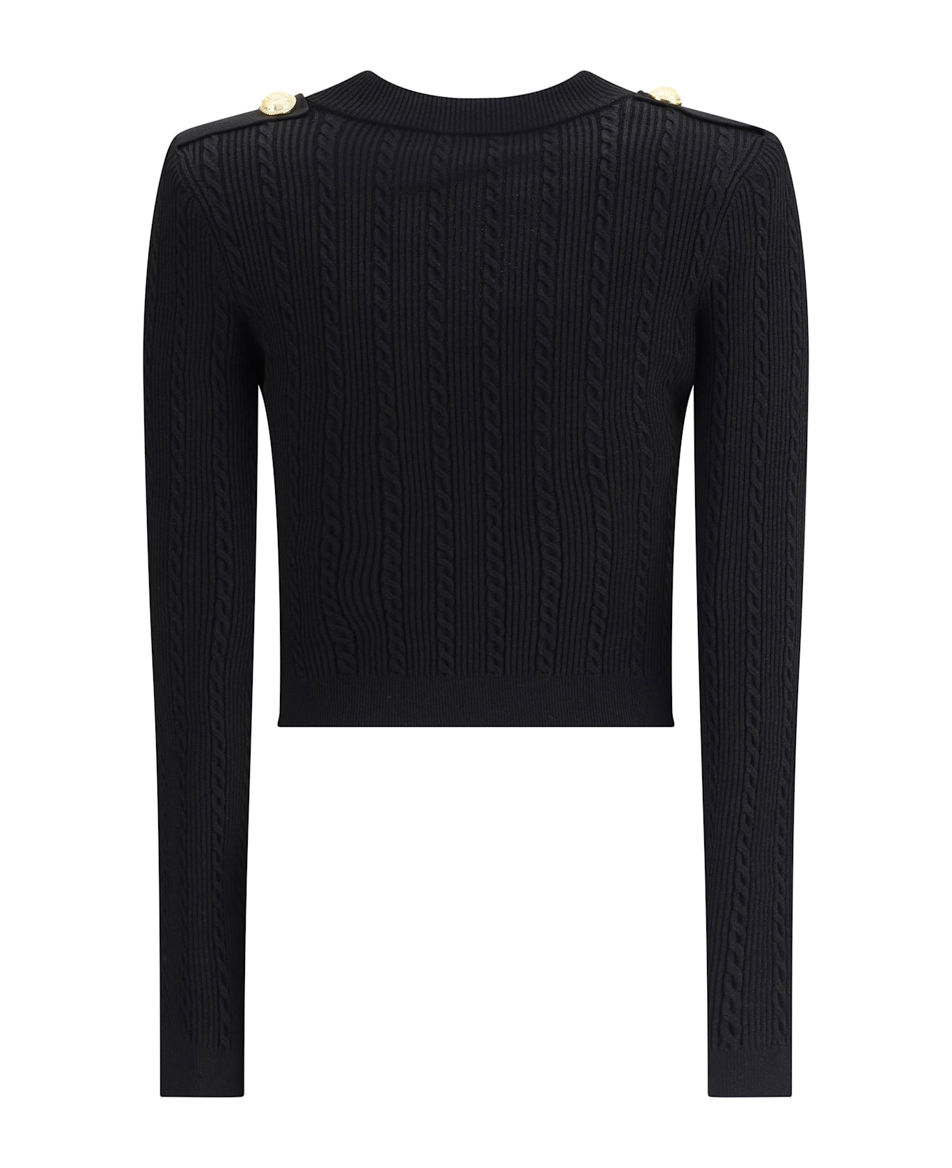 Balmain Ribbed And Braided Cardigan