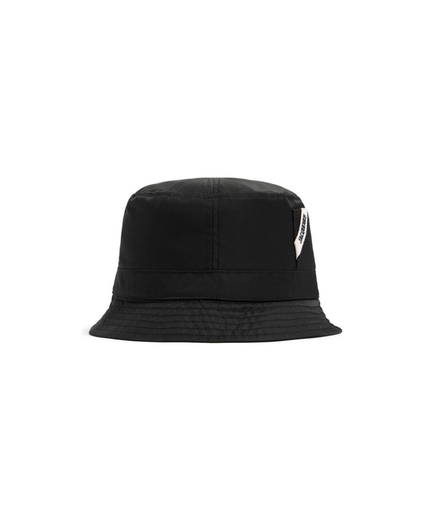 Jacquemus Logo Detailed Bucket Hat - Black 帽子