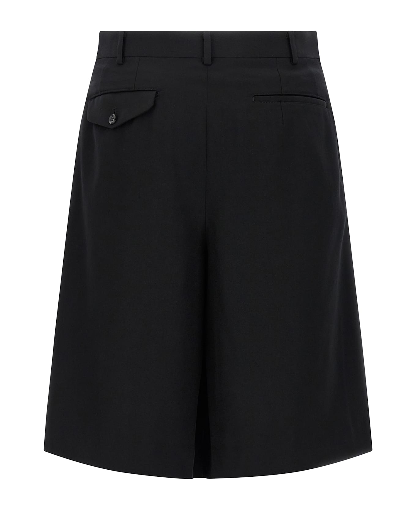Comme Des Garçons Homme Plus Wool Bermuda Shorts - Black  