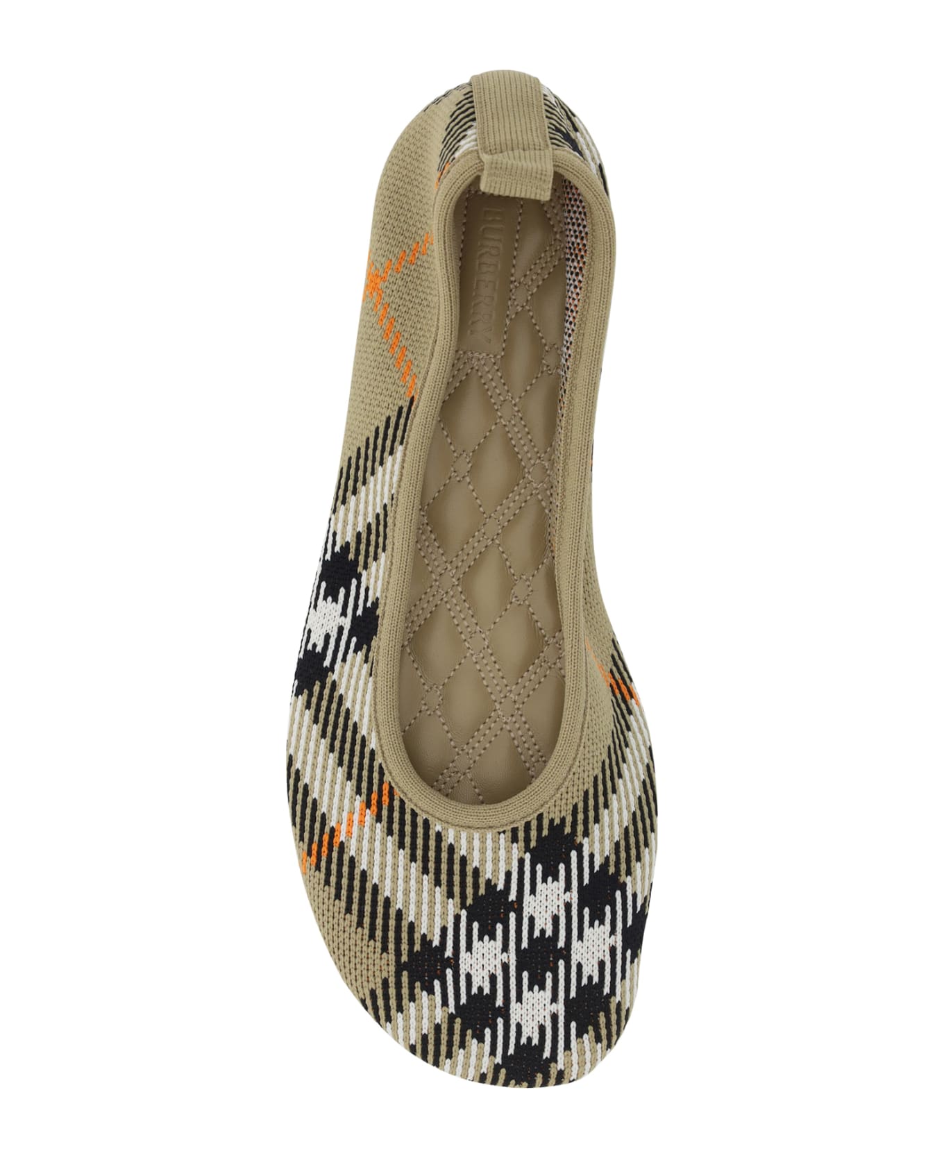 Burberry Check Baby Ballerinas - Sand Ip Check