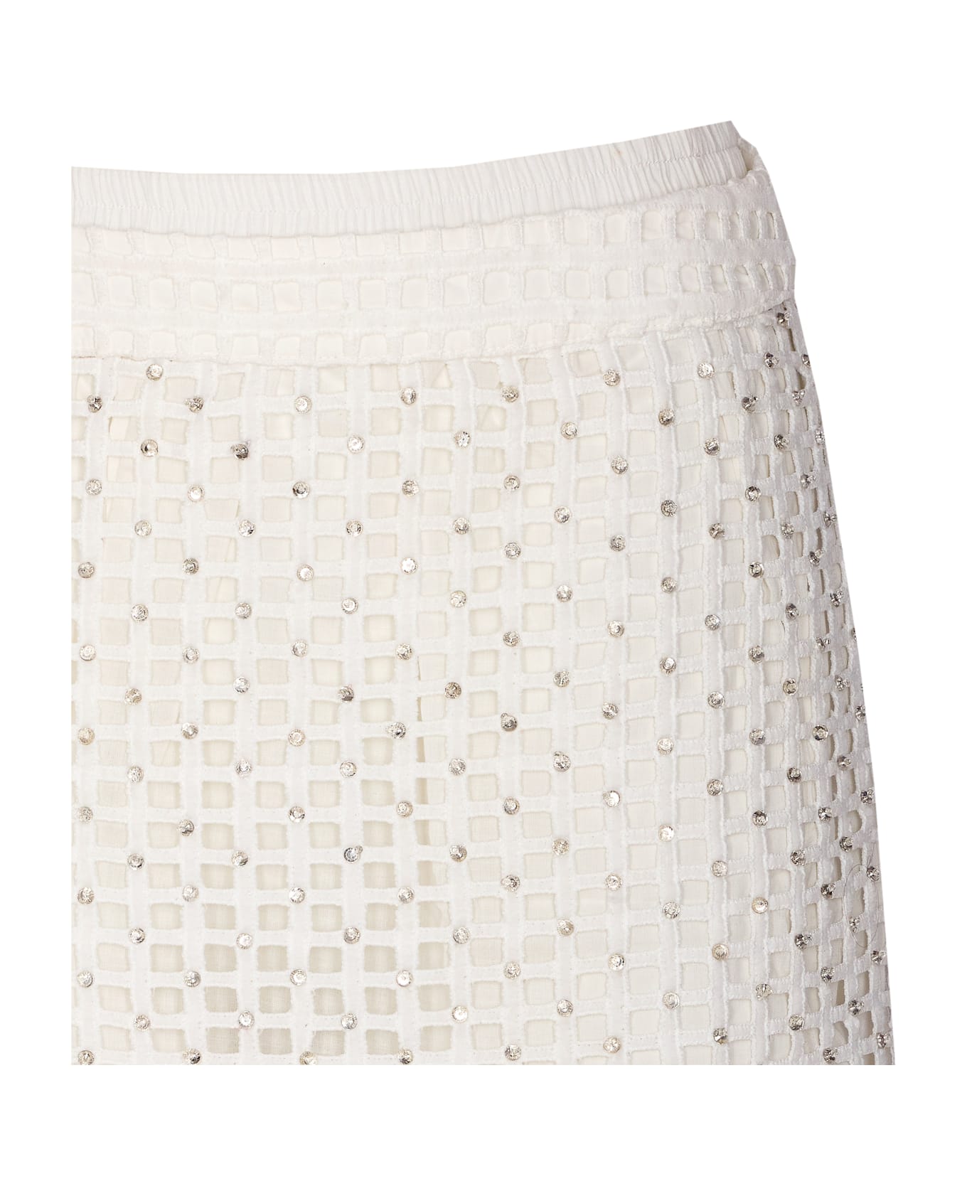 Essentiel Antwerp Handkerchief Mesh Embellished Beads Skirt
