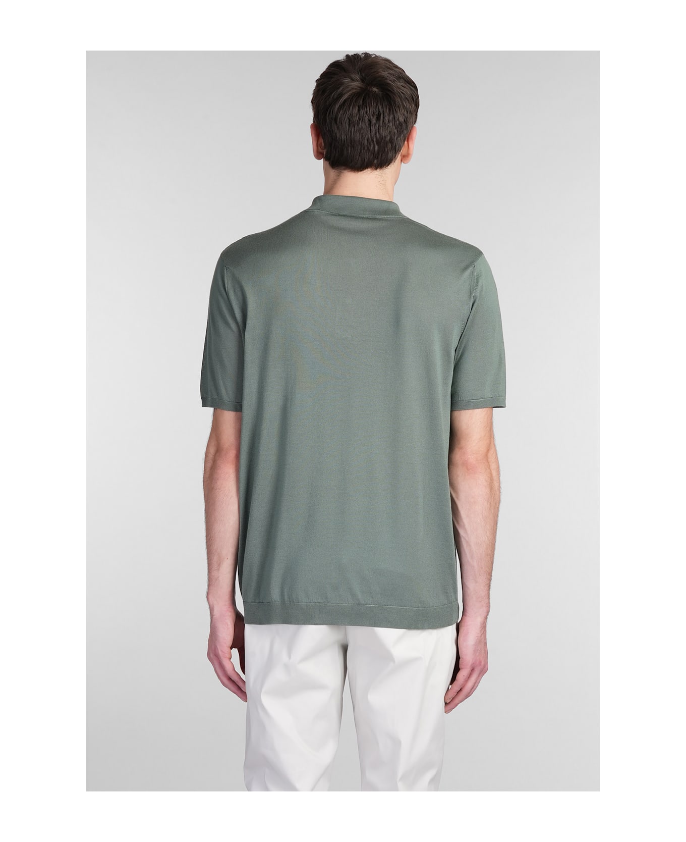 Roberto Collina Polo In Green Silk - green