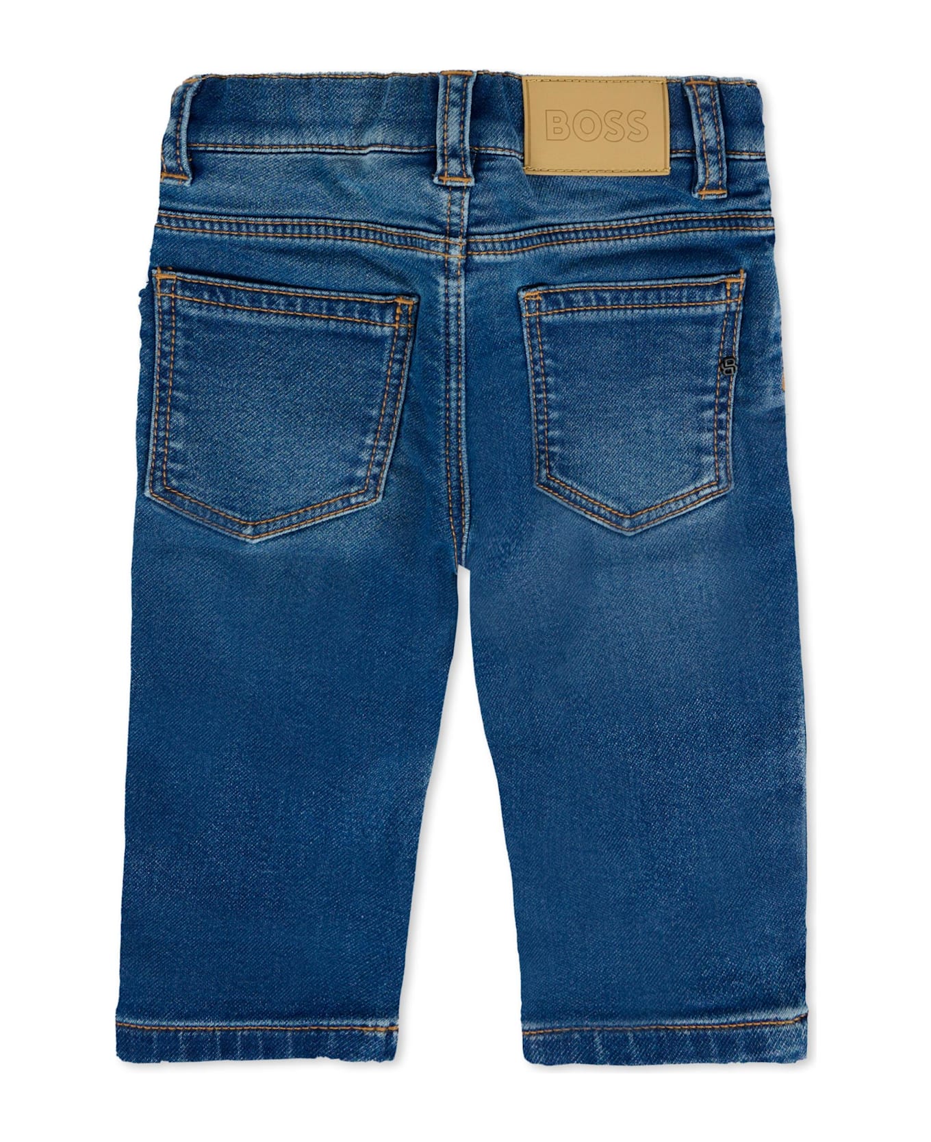 Hugo Boss Denim Jeans For Baby Boy With Logo - Denim