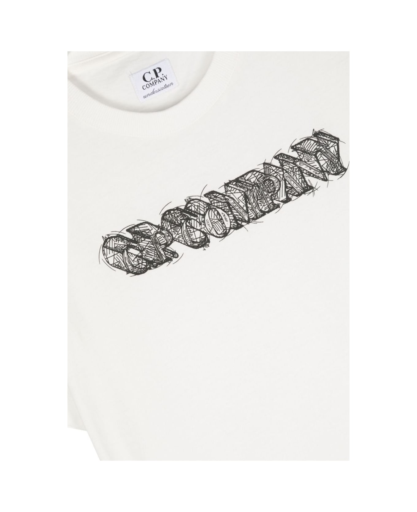 C.P. Company Undersixteen T-shirt Con Stampa - White