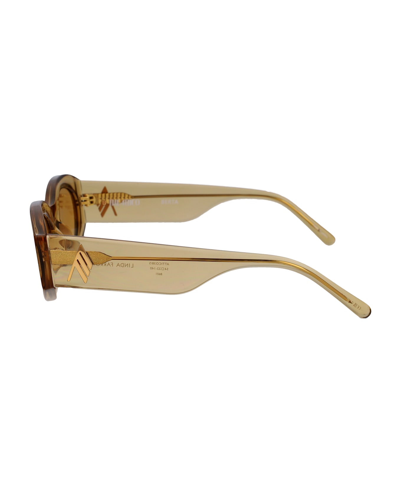 The Attico Berta Sunglasses - SAND/GOLD/SAND