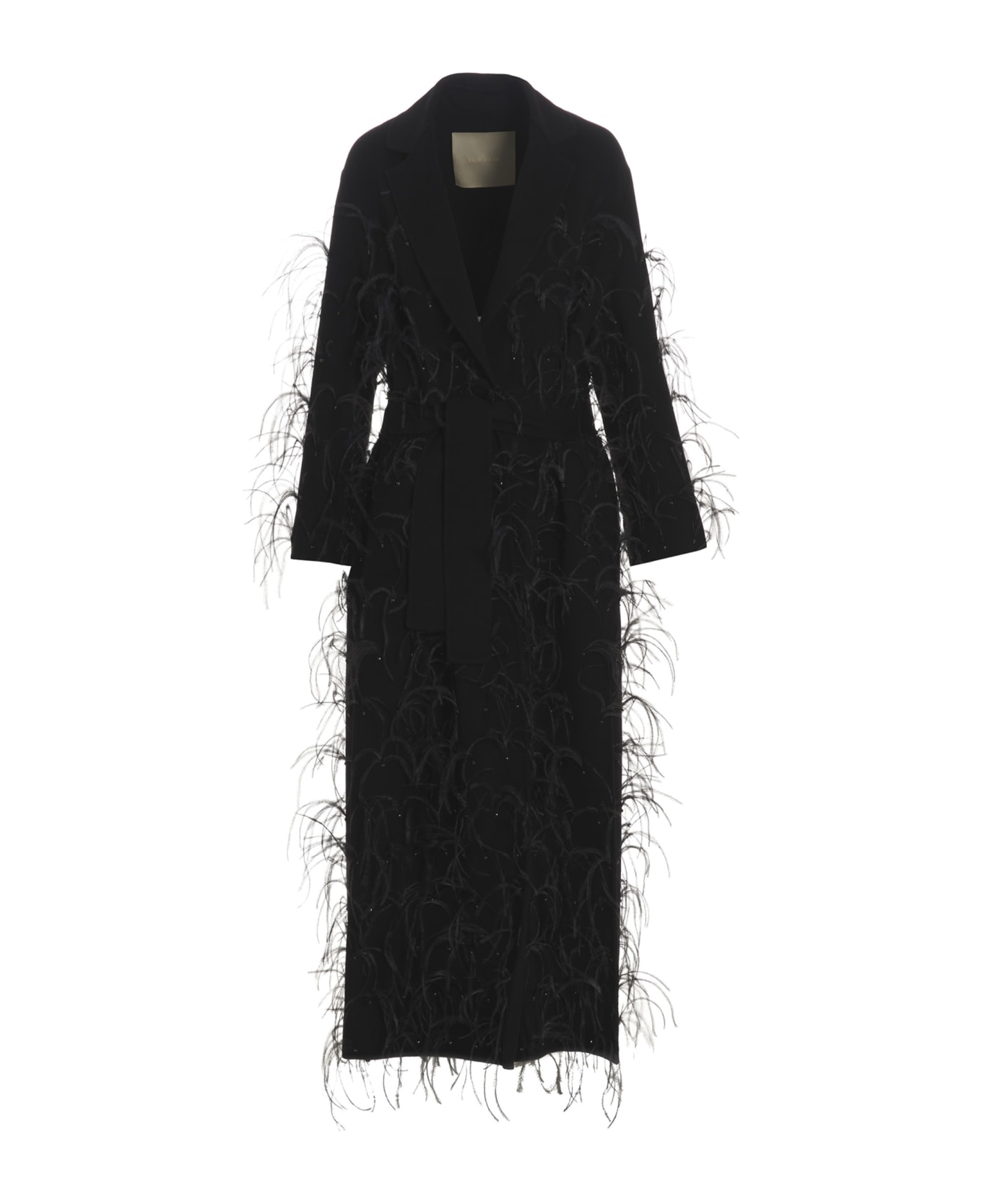 Elie Saab 'embellished' Long Coat - Black  