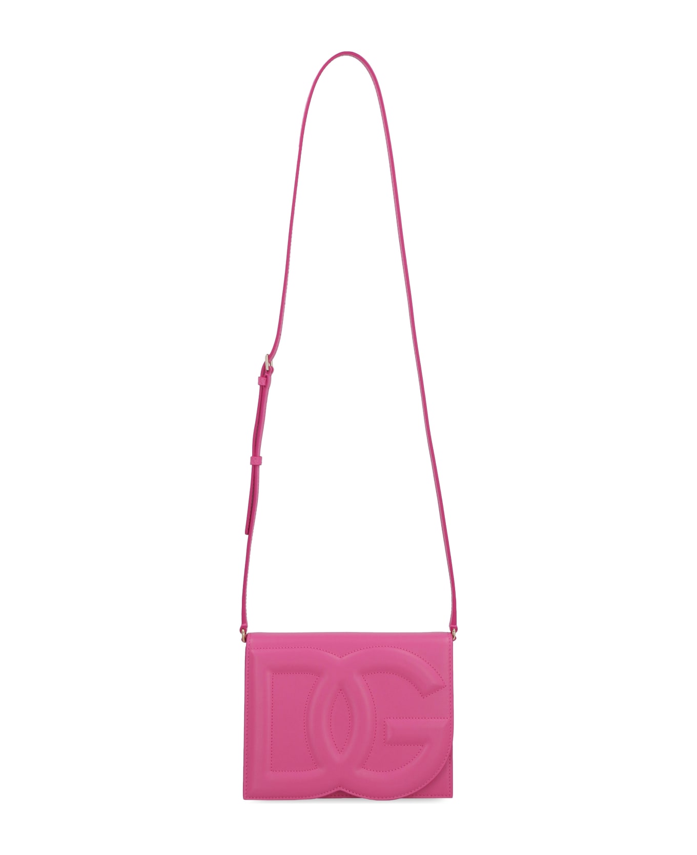 Dolce & Gabbana Logo Leather Crossbody Bag - Glicine