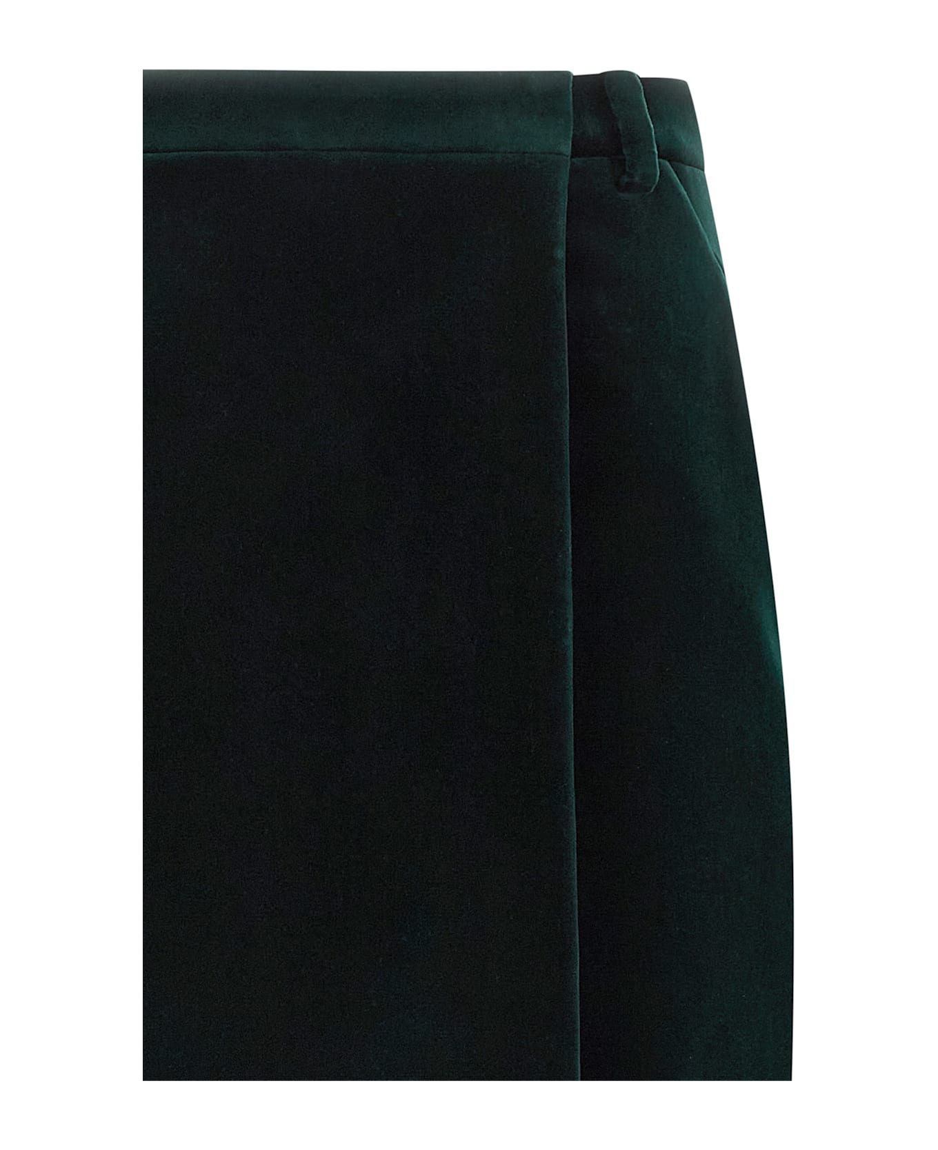 Saint Laurent Velvet Skirt - GREEN