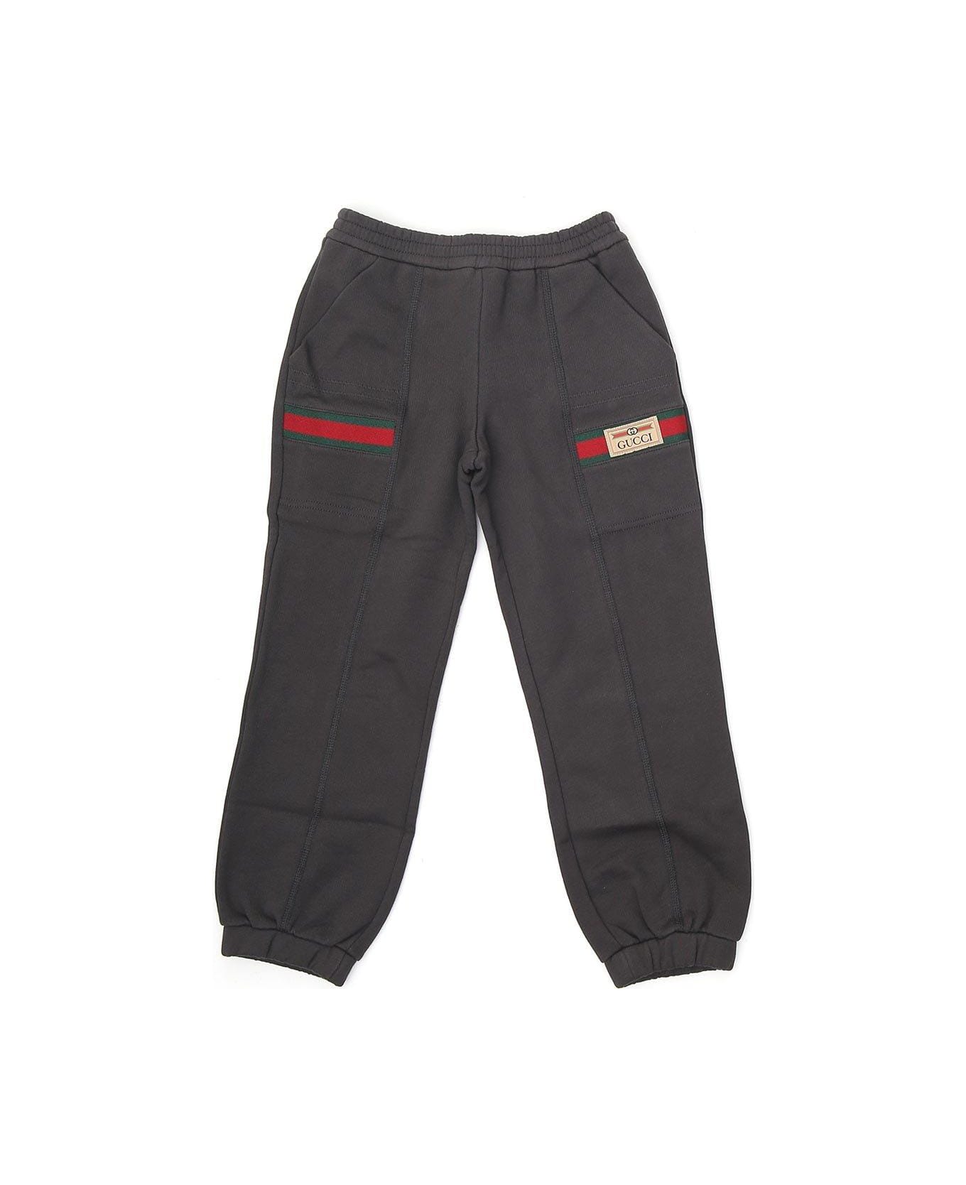 Gucci Logo Label Jogging Pants - GREY