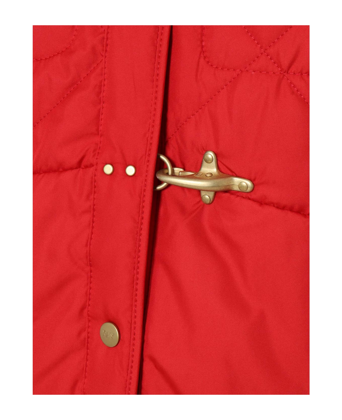 Fay Red Quilted Jacket - RED