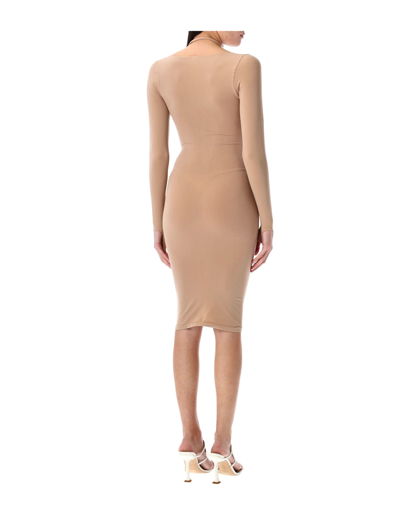 ANDREĀDAMO Sculpting Jersey Midi Dress - NUDE