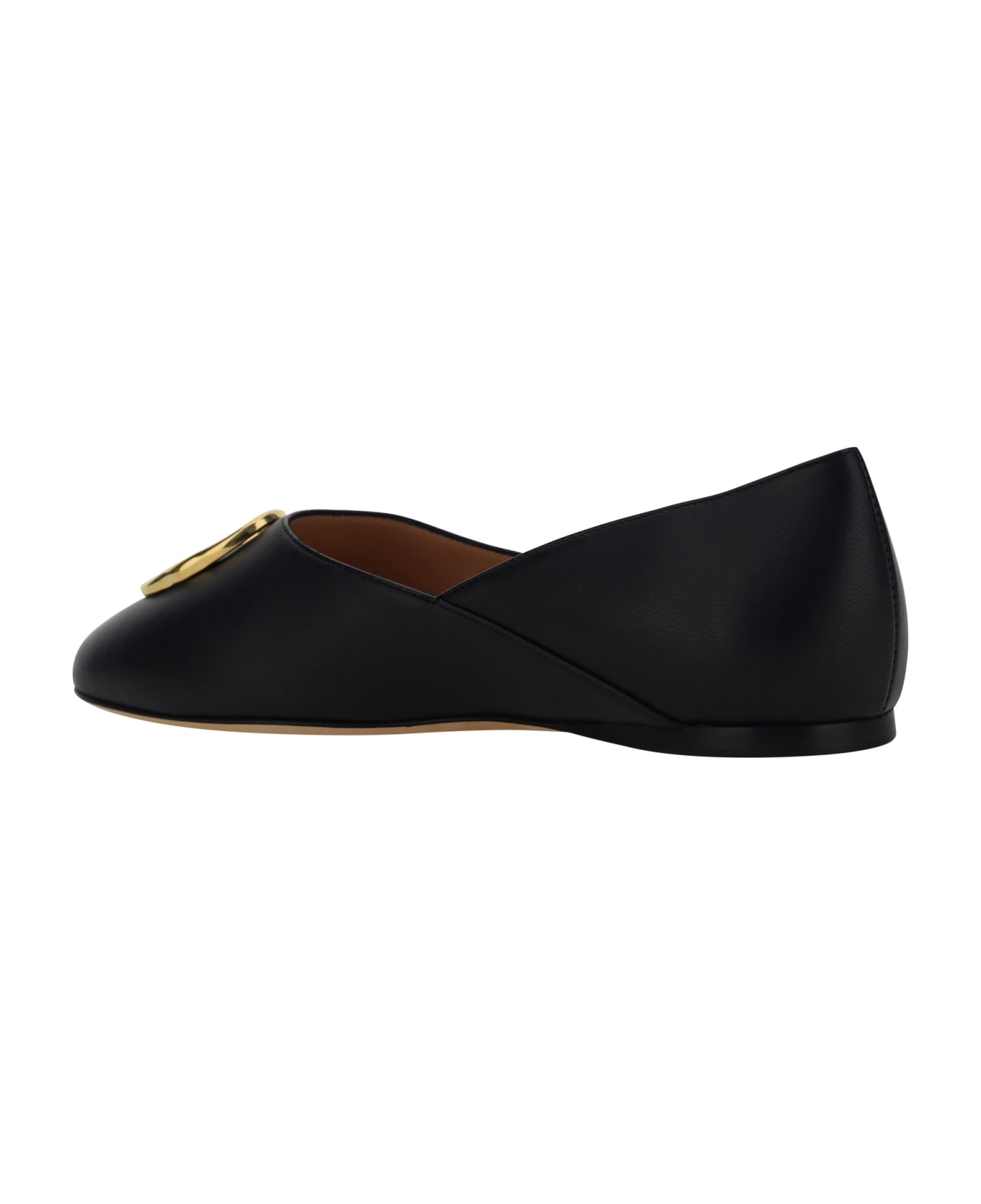 Bally Leather Ballerina Flats - Black