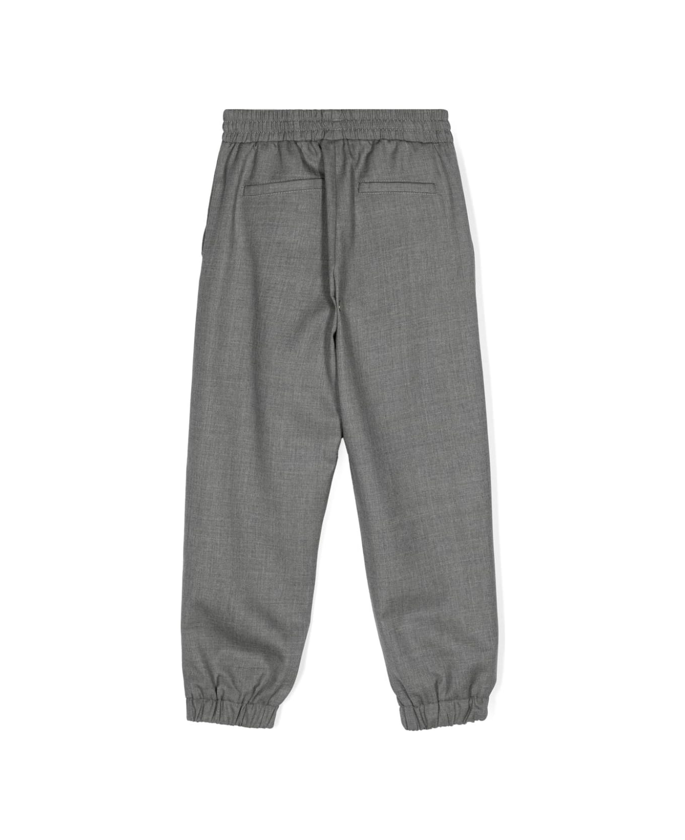 Balmain Pantaloni Con Logo - Gray