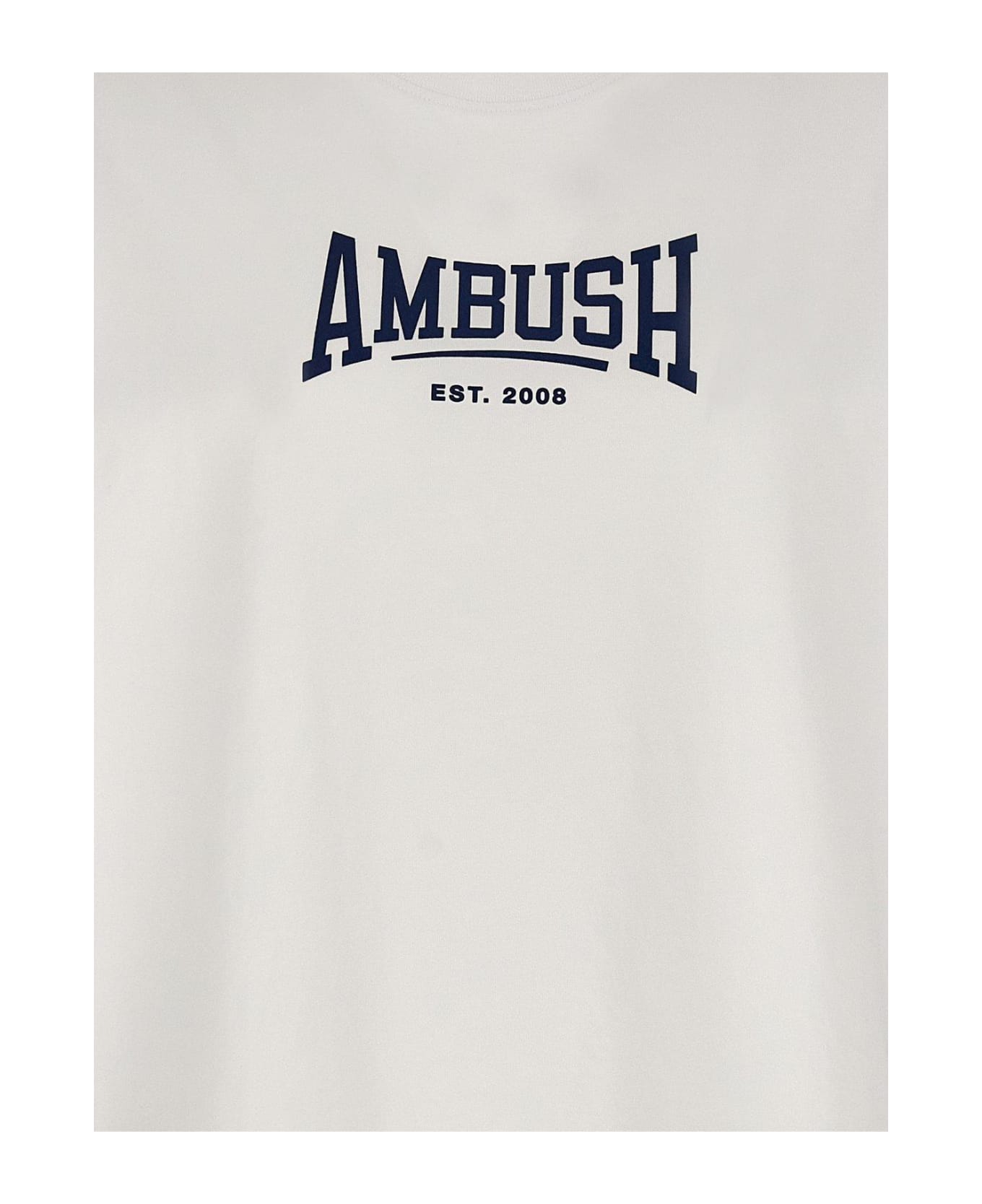 AMBUSH Logo Printed Crewneck T-shirt - BLANC DE BLANC