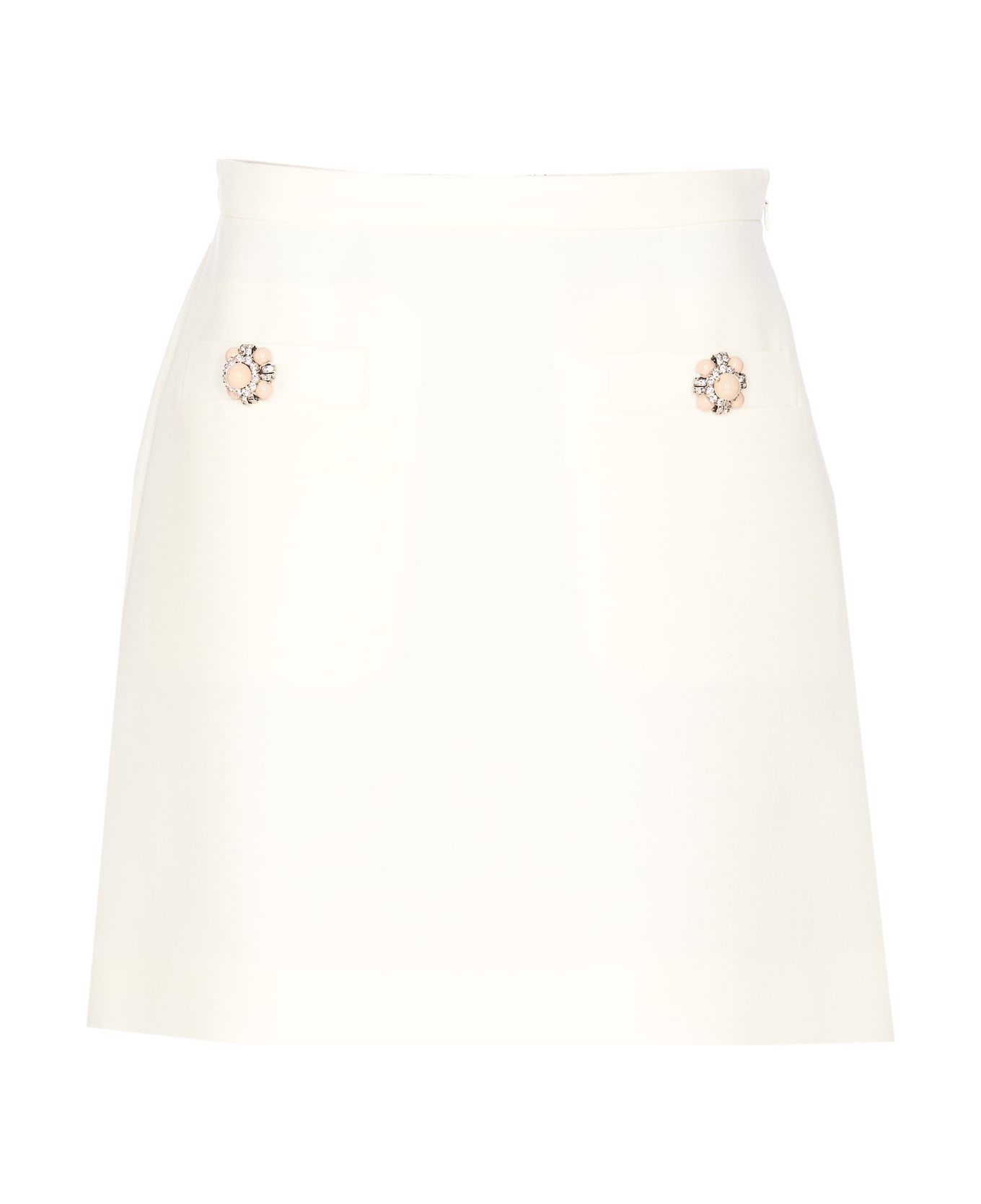 Valentino Garavani Crepe Couture Mini Skirt - White
