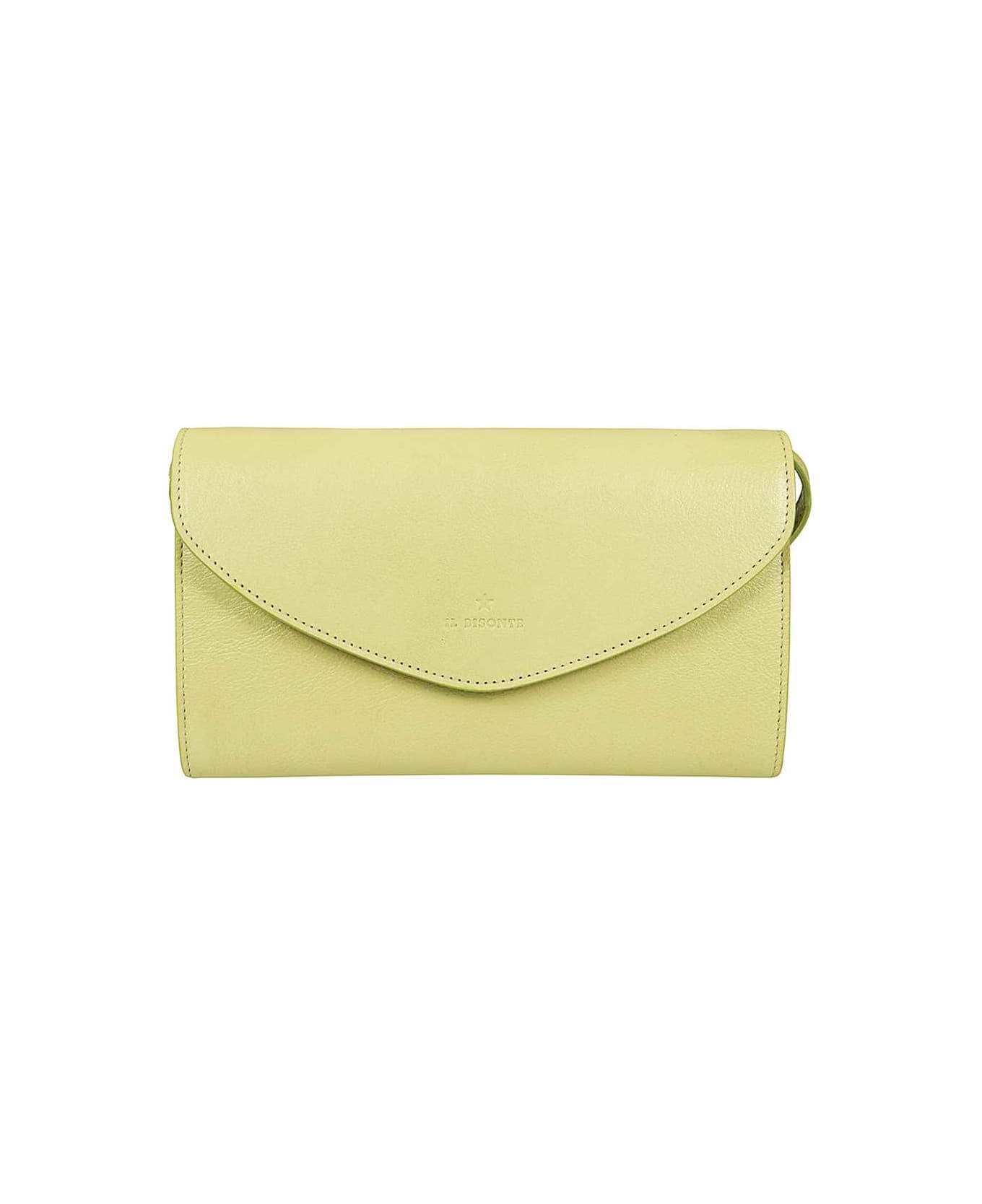 Il Bisonte Leather Clutch - green