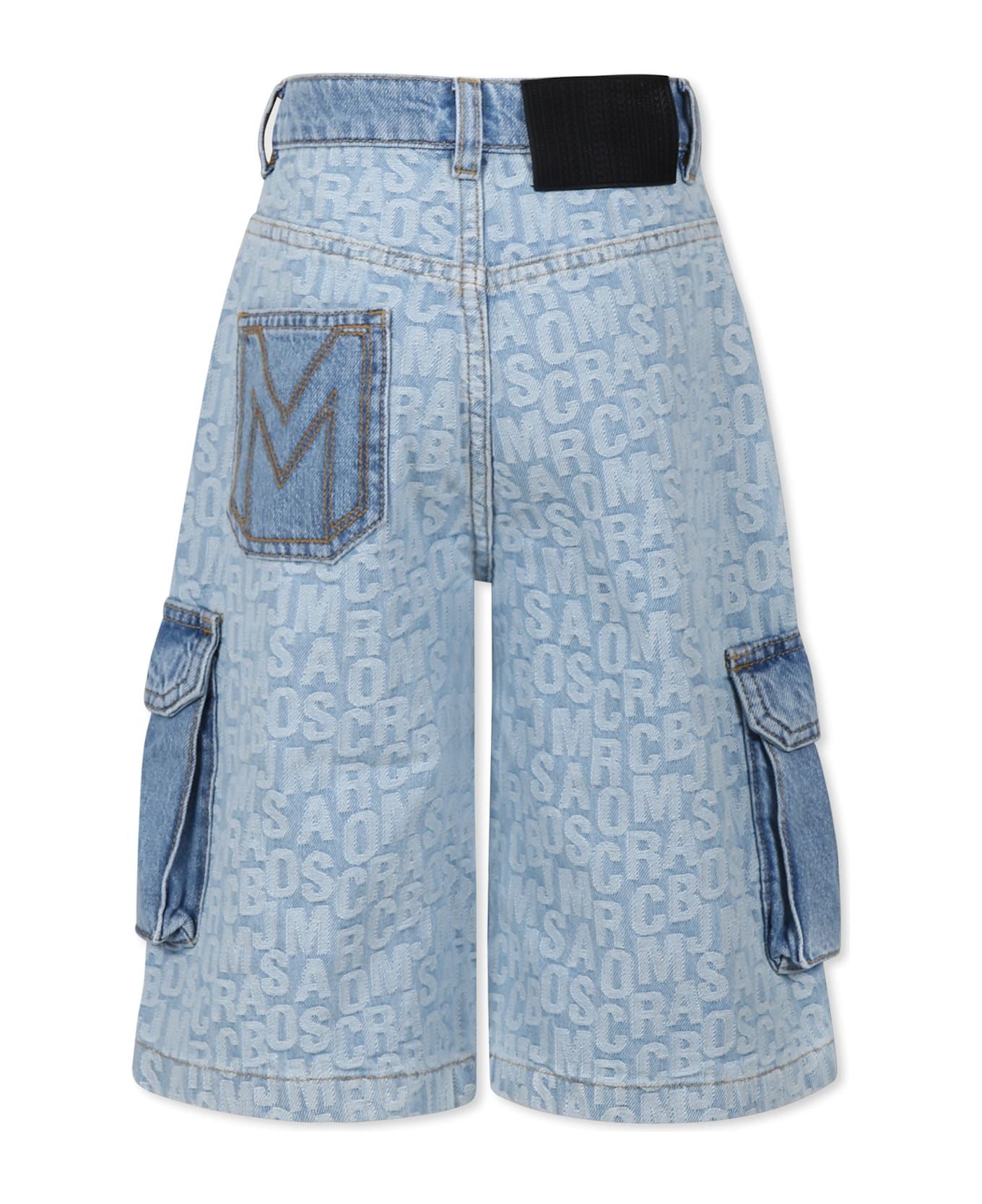 Little Marc Jacobs Denim Shorts For Boy With Loho - Denim