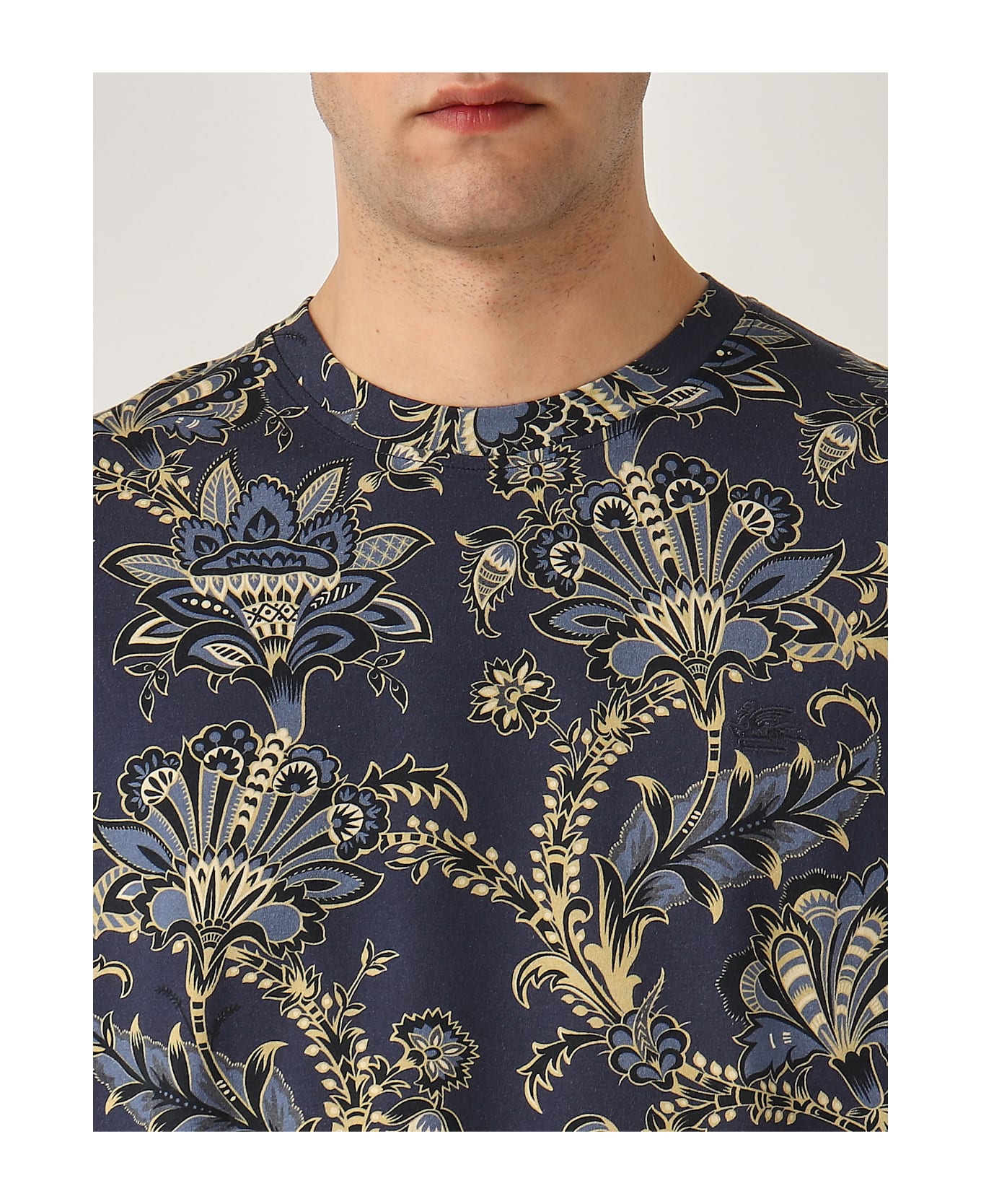 Etro T-shirt Roma Fantasia M/c T-shirt - NAVY