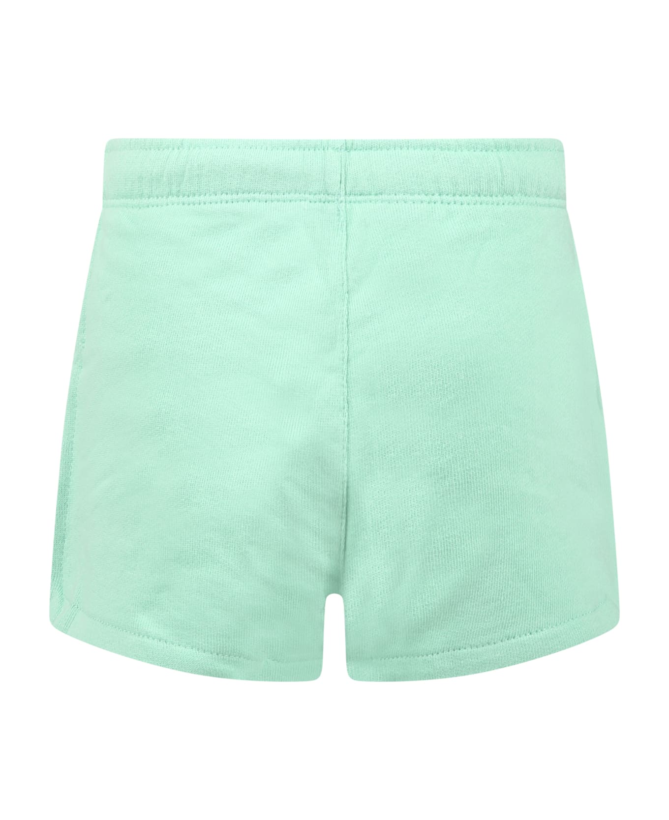 Ralph Lauren Green Shorts For Girl With Logo And Iconic Horse - Green