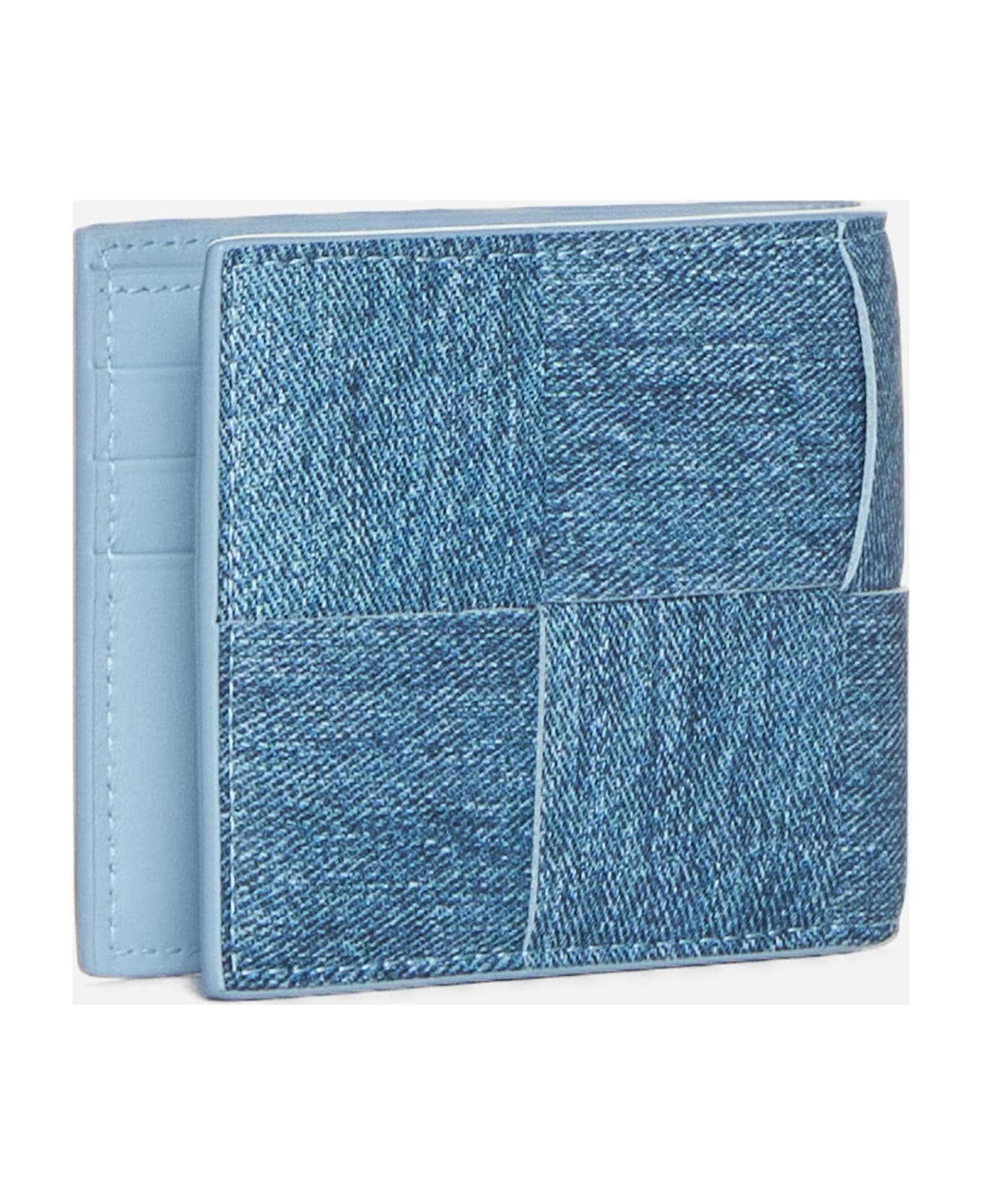 Bottega Veneta Cassette Leather Bifold Wallet - Clear Blue 財布