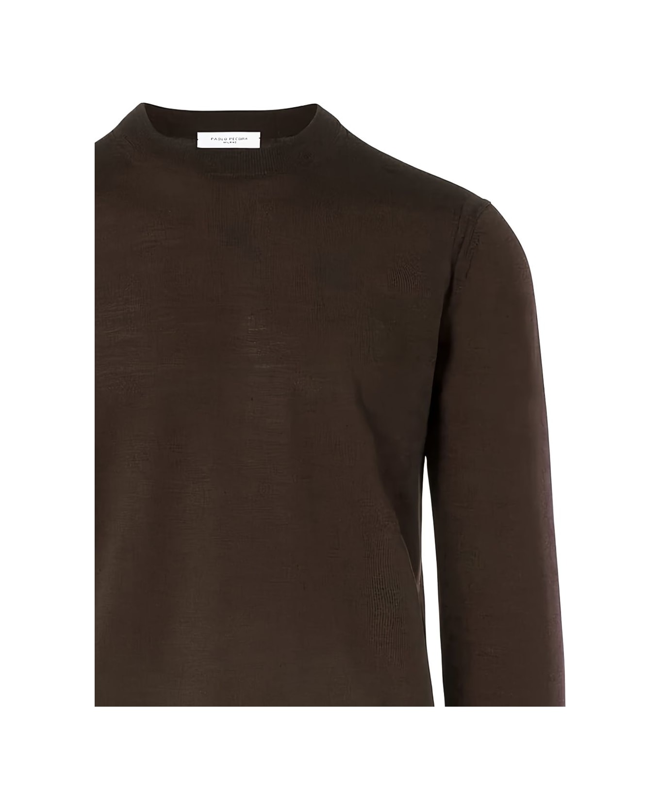 Paolo Pecora Wool Crewneck Sweater - Brown