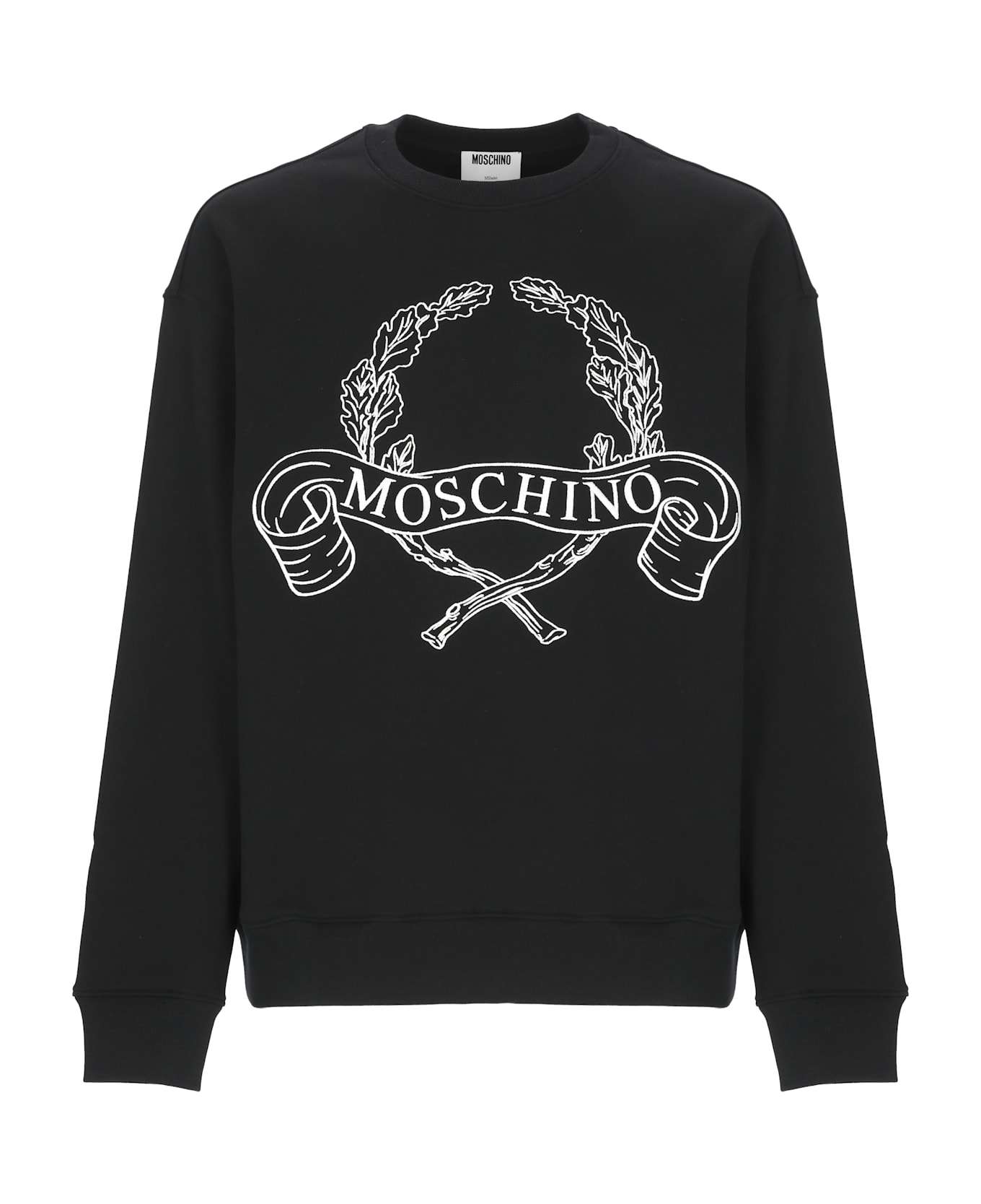Moschino Sweatshirt With Embroidery - BLACK