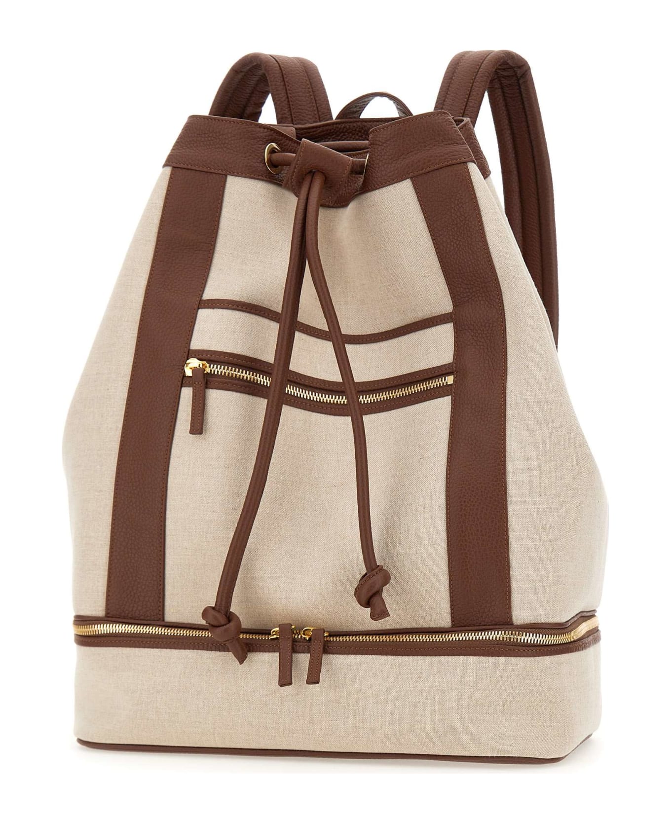 Eleventy Backpack - BEIGE/brown トートバッグ