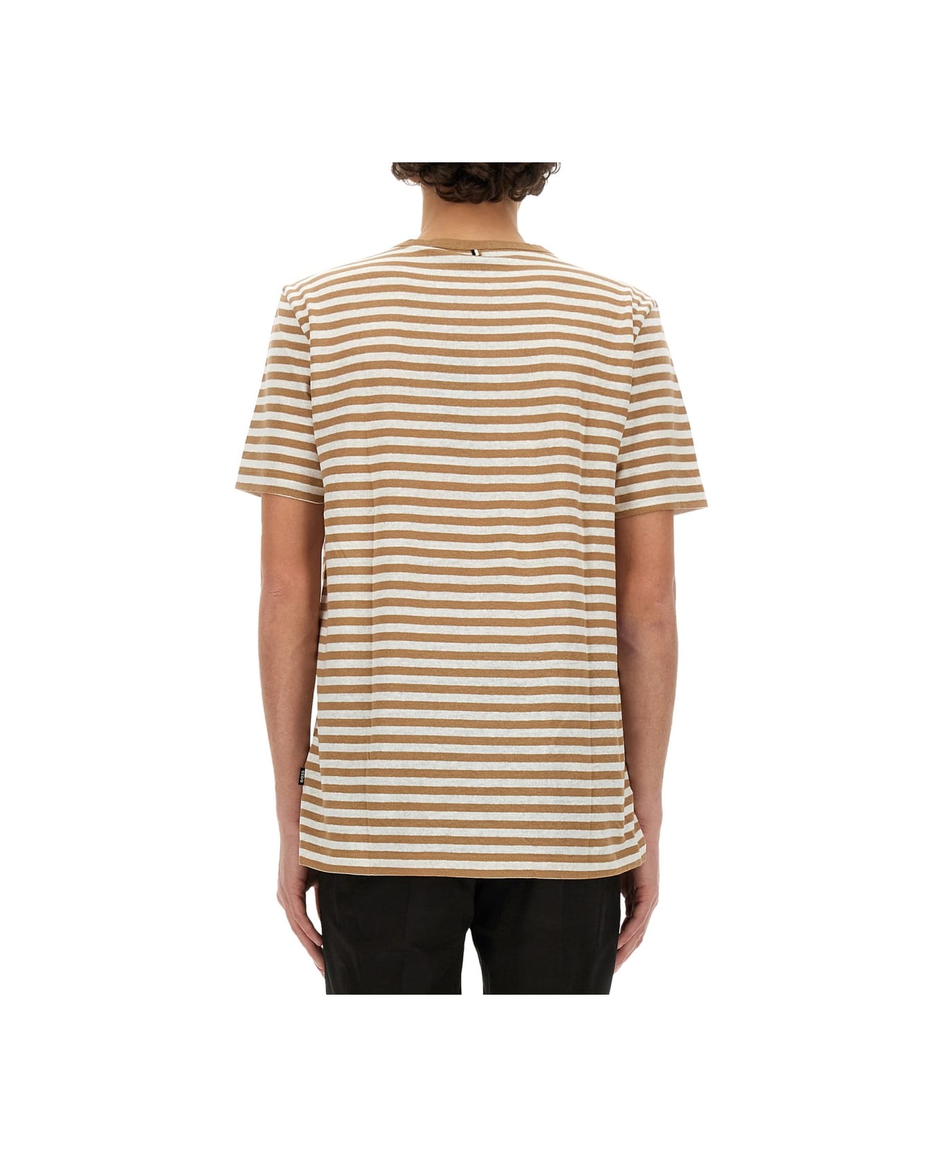 Hugo Boss Striped T-shirt - BEIGE