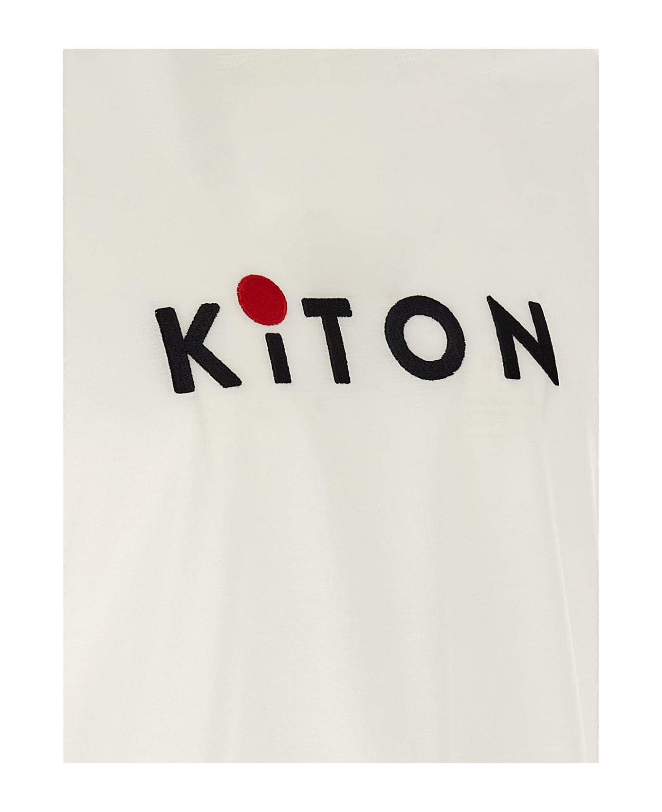 Kiton Logo Embroidery T-shirt - White