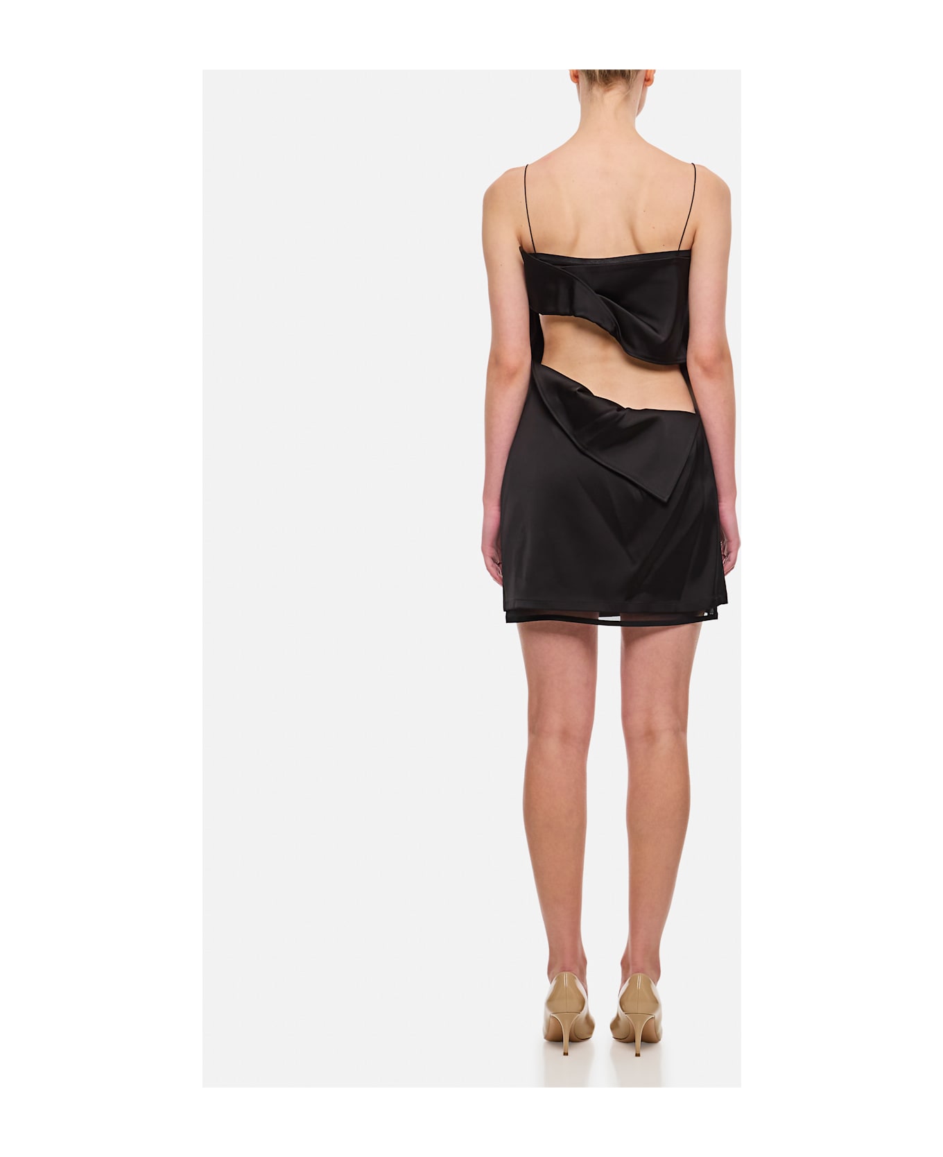 Jacquemus La Robe Mia Short Sleep Dress - Black