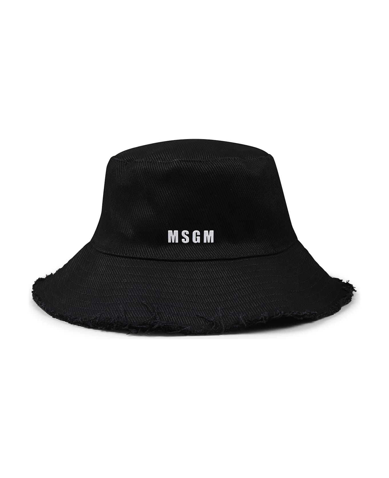 MSGM Black Cloche For Girl With Logo - Black