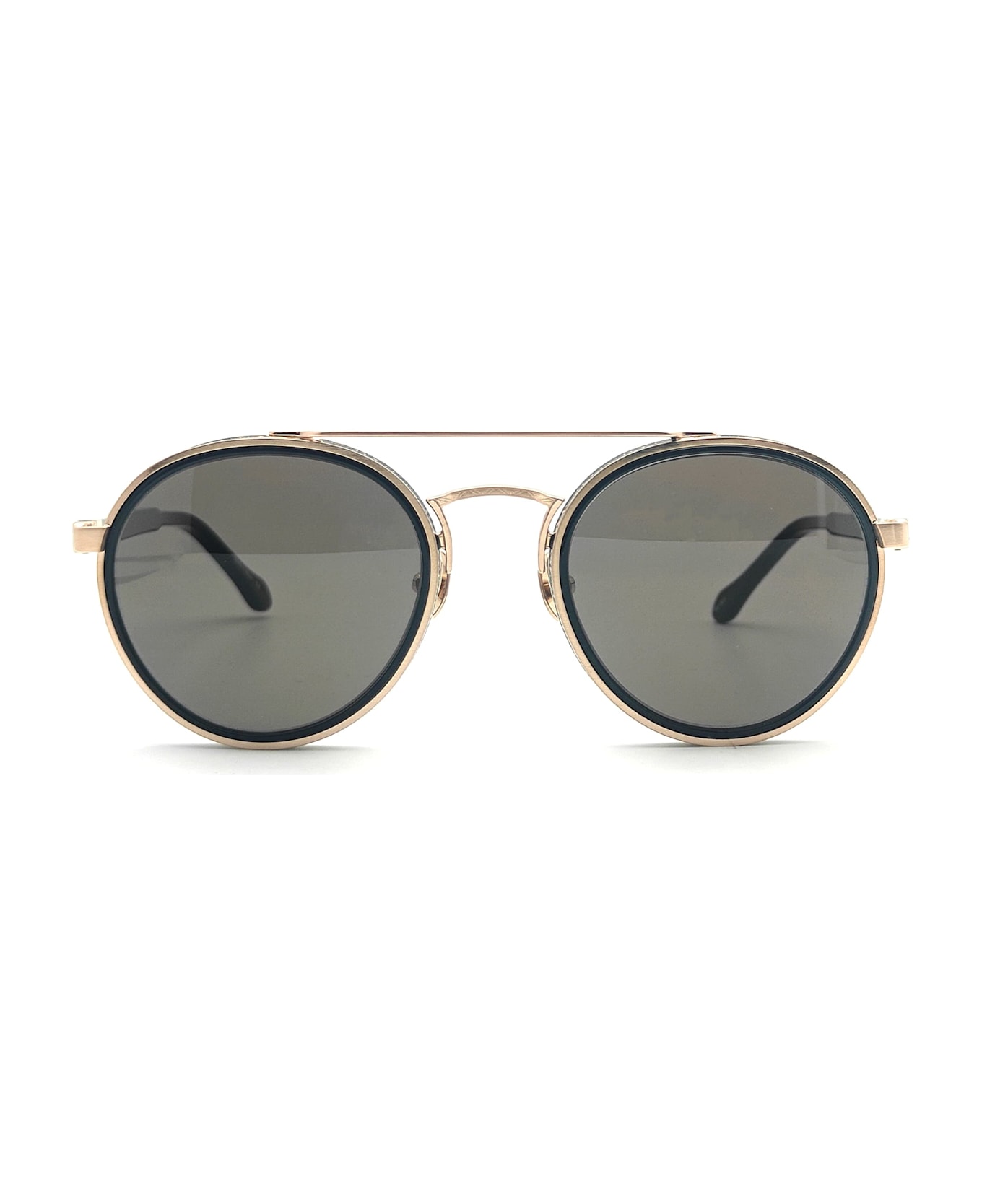 Matsuda M3156 - Brushed Gold / Black Sunglasses - brushed gold