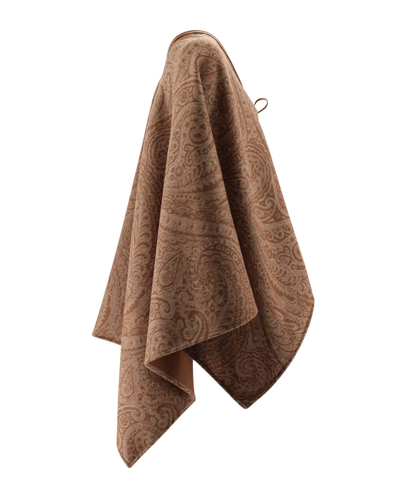 Etro Jacquard Wool And Cashmere Poncho