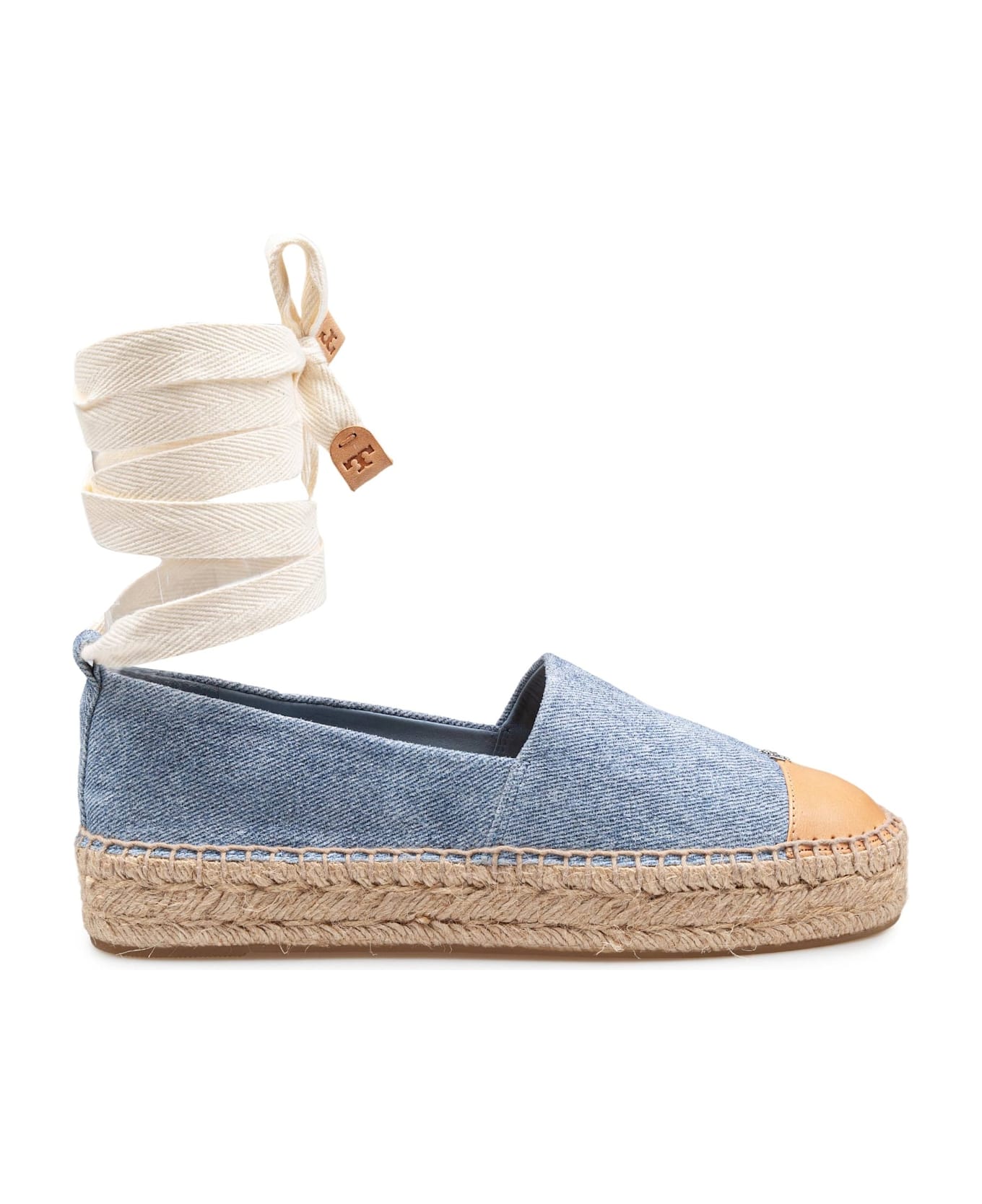 Tory Burch Jeans Espadrilles With Jute Sole - Blue