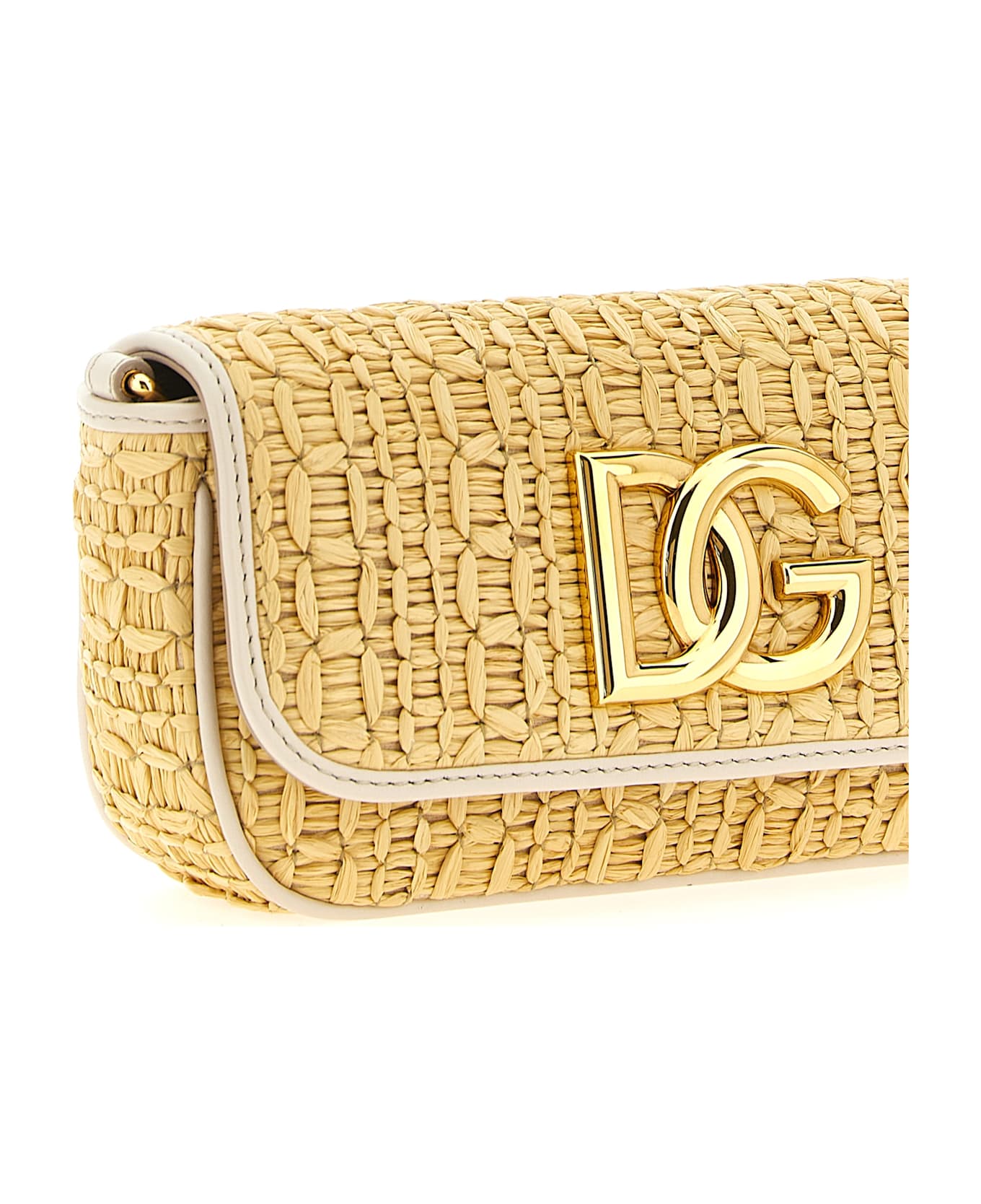 Dolce 
Gabbana Crochet Shoulder Bag - Beige