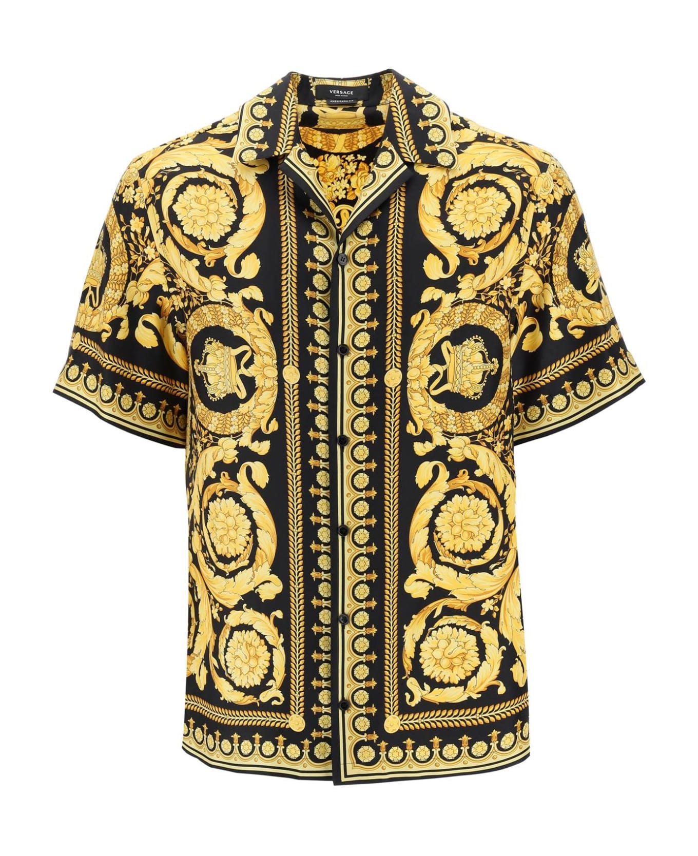 Versace Barocco Print Shirt - Gold