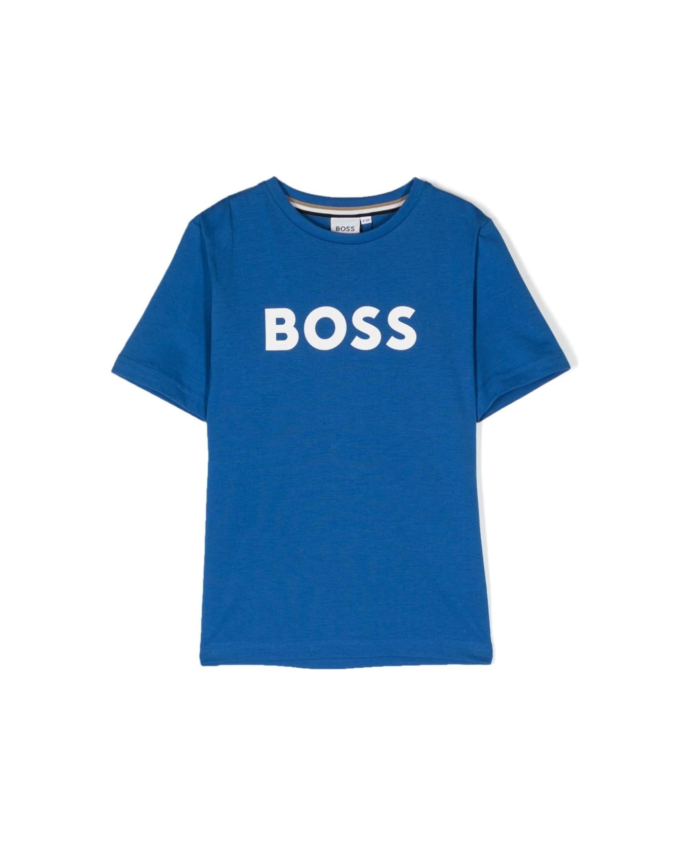 Hugo Boss T-shirt Con Logo - Blu