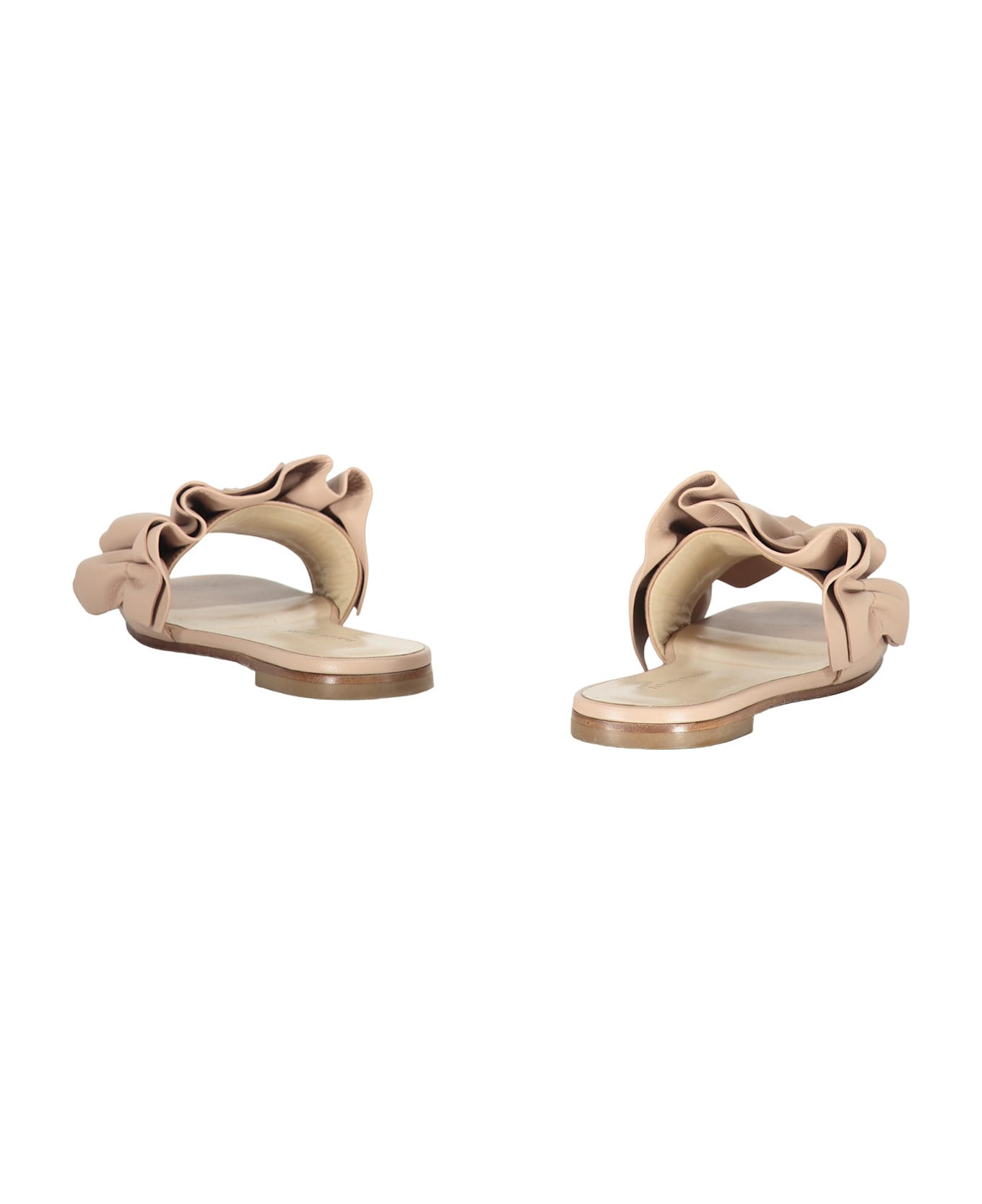 Fabiana Filippi Leather Slides - Pink