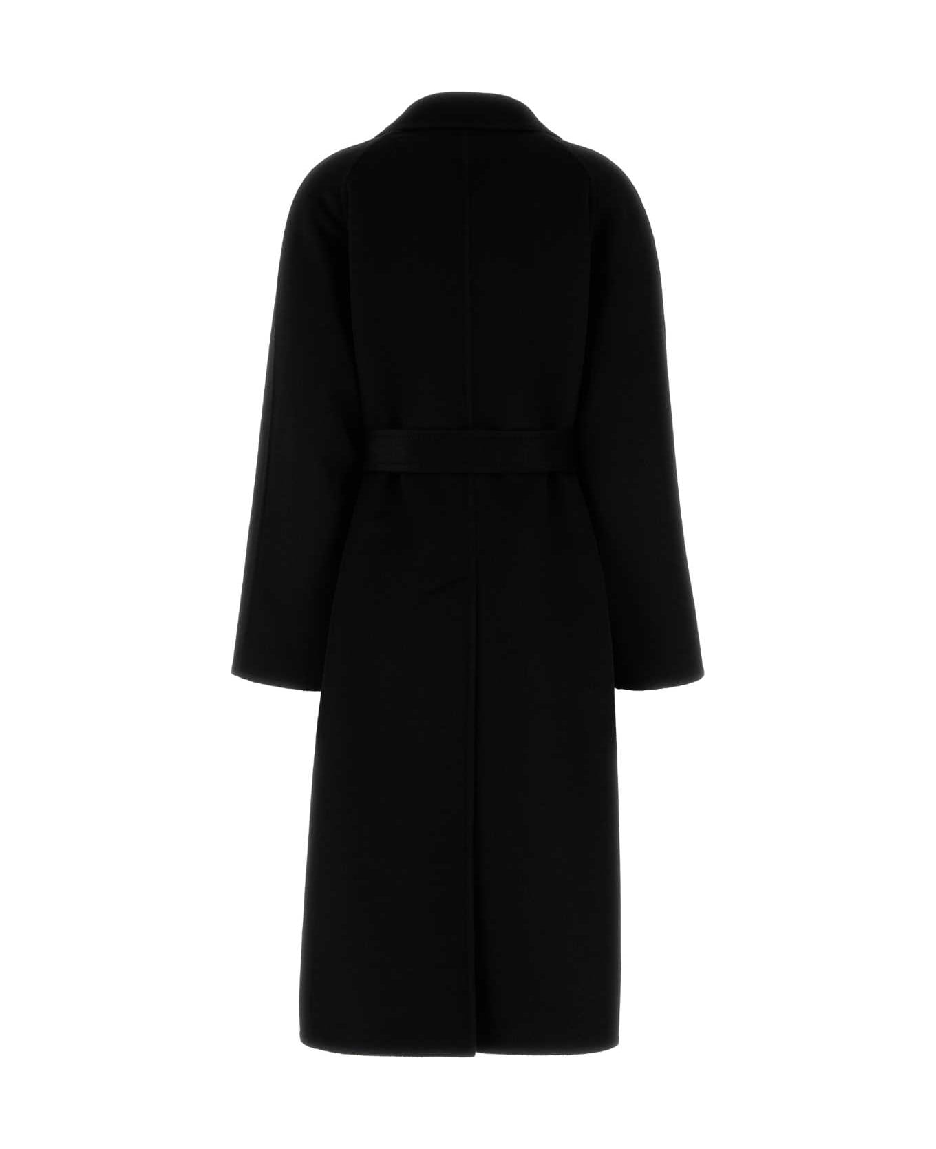 Prada Black Wool Blend Coat - NERO