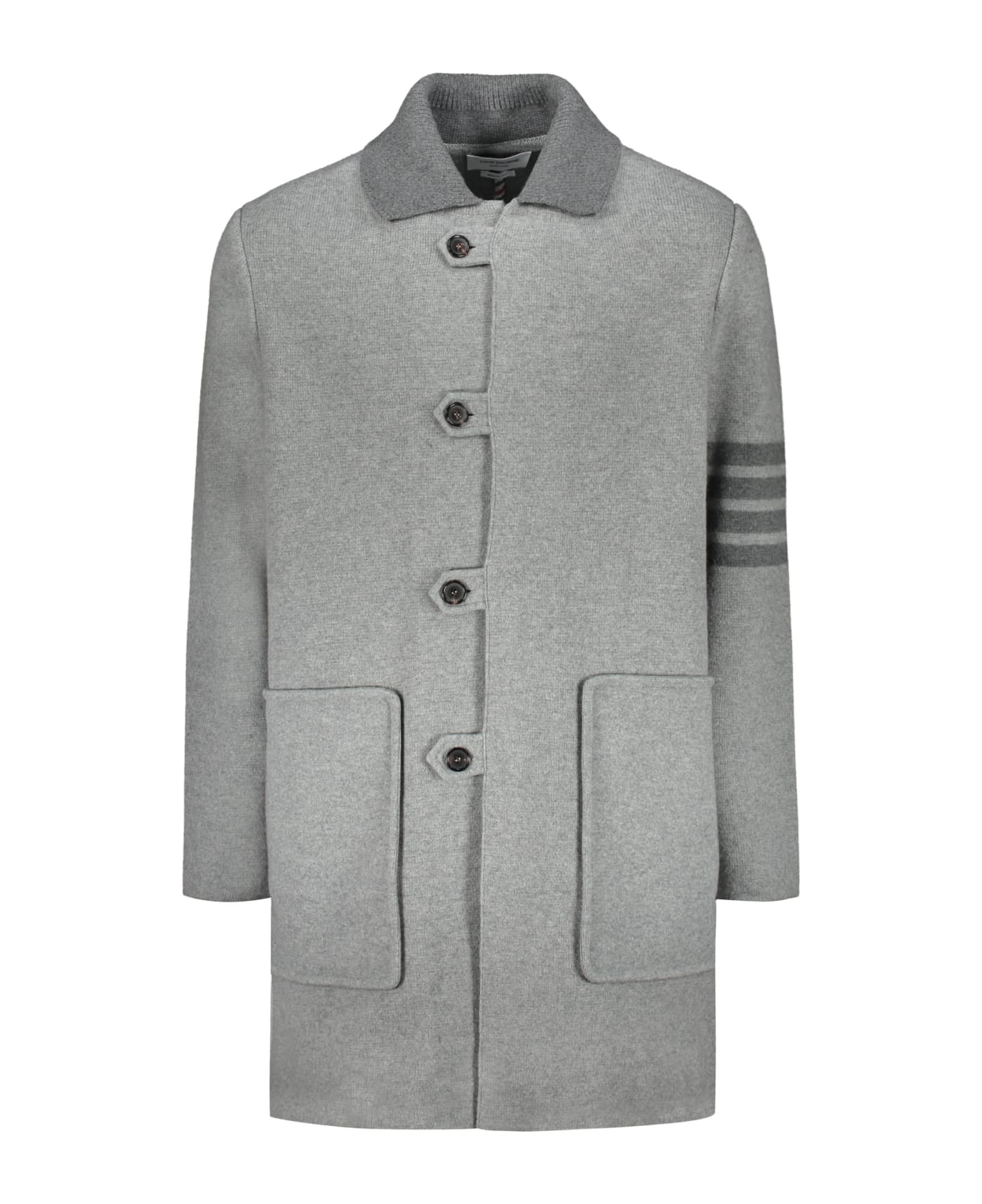 Thom Browne Virgin Wool Coat - grey